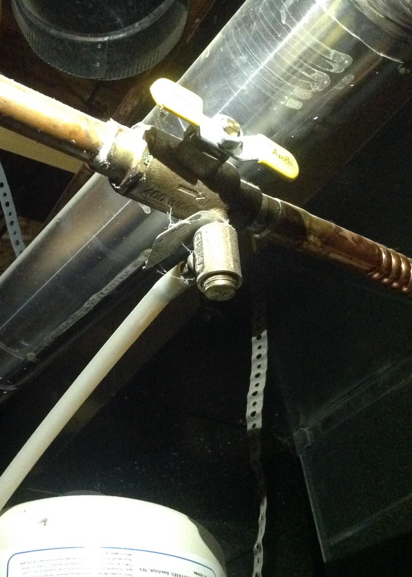 Water constantly flowing from what I think is the relief valve of the