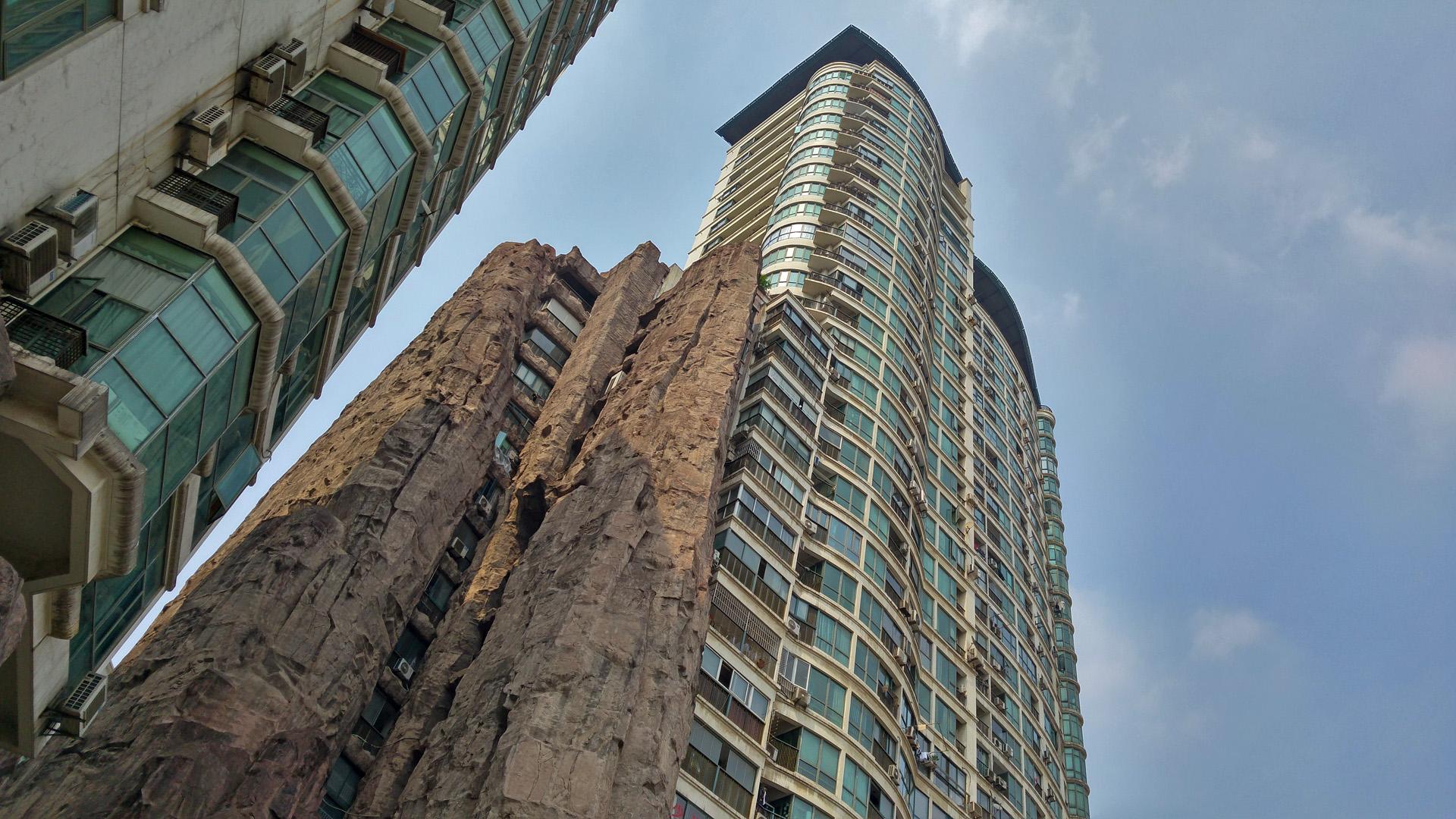 Rocky apartment building in Shanghai