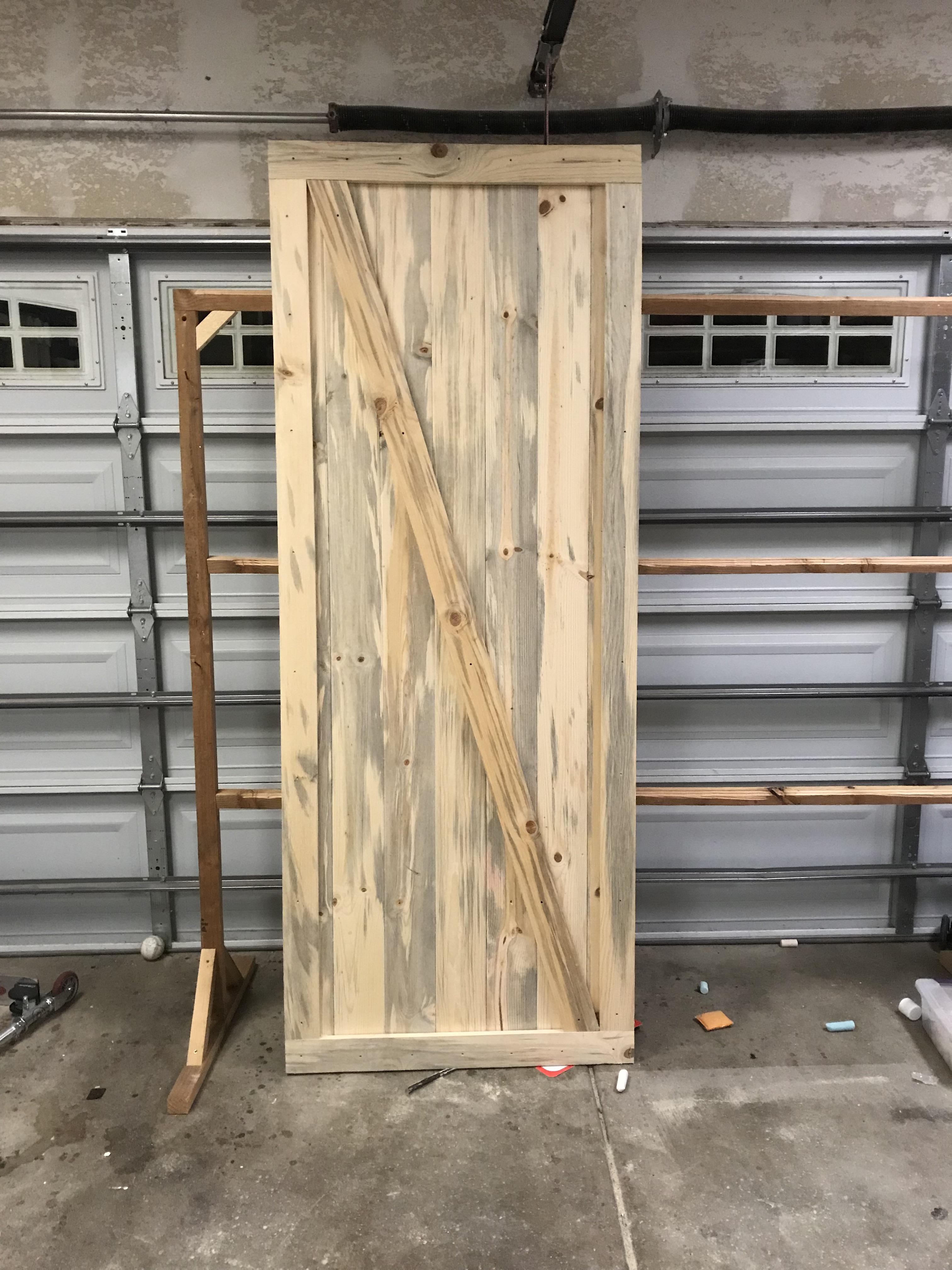 Custom barn door all done under 75 of materials. r/woodworking