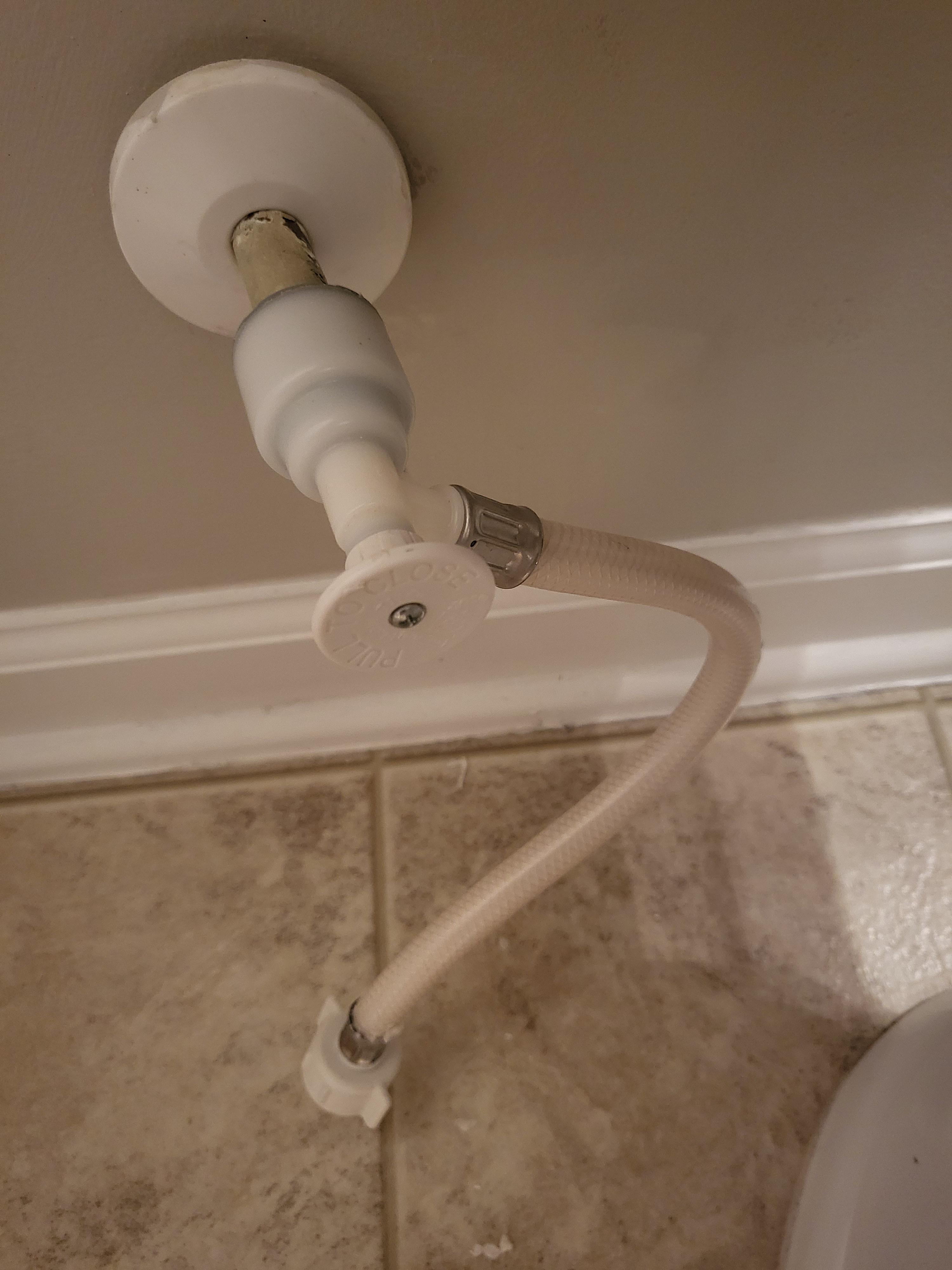 The hose and connector from the wall to toilet are leaking. i cant