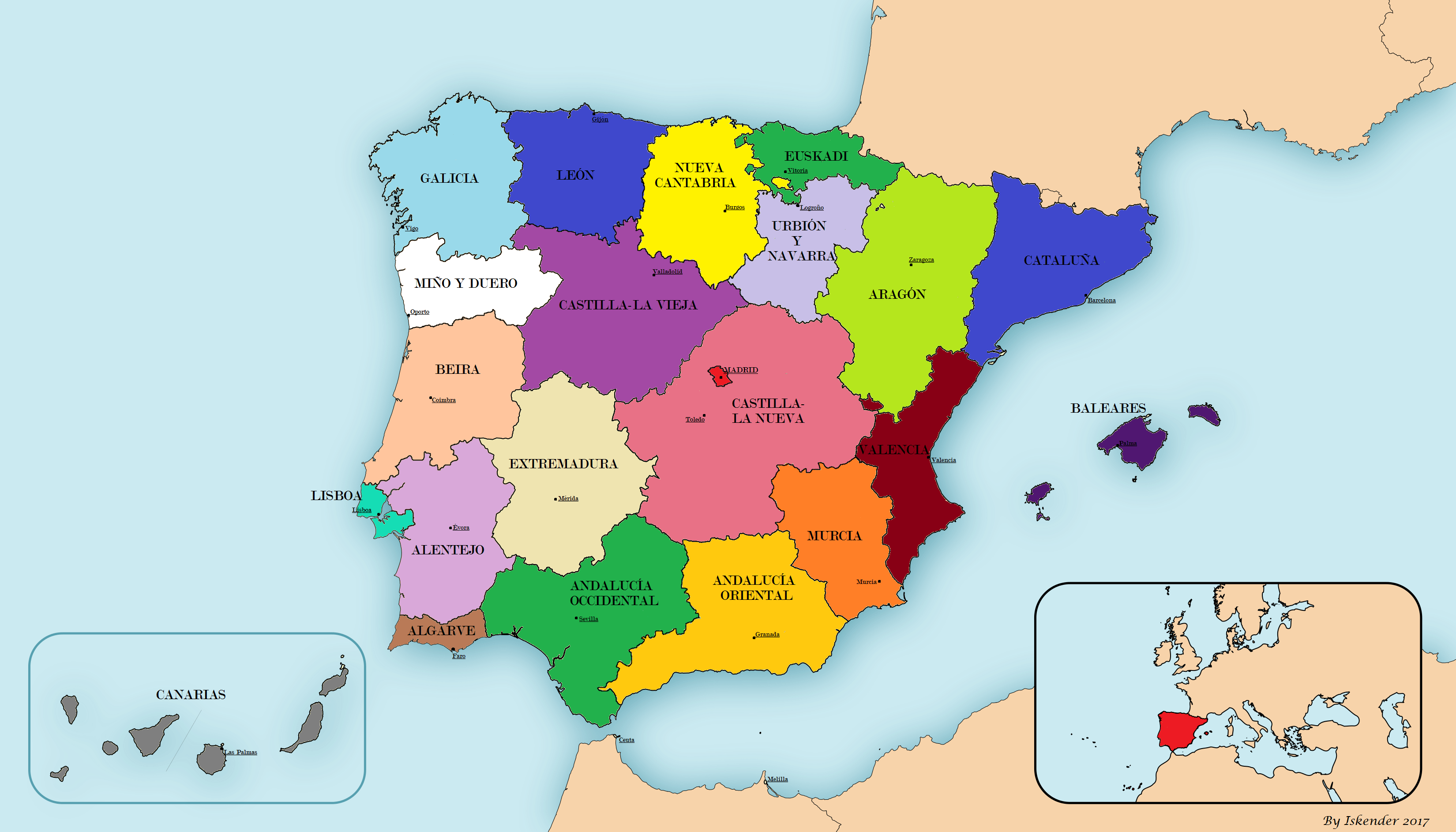 República Ibérica (ESPAÑA+PORTUGAL)