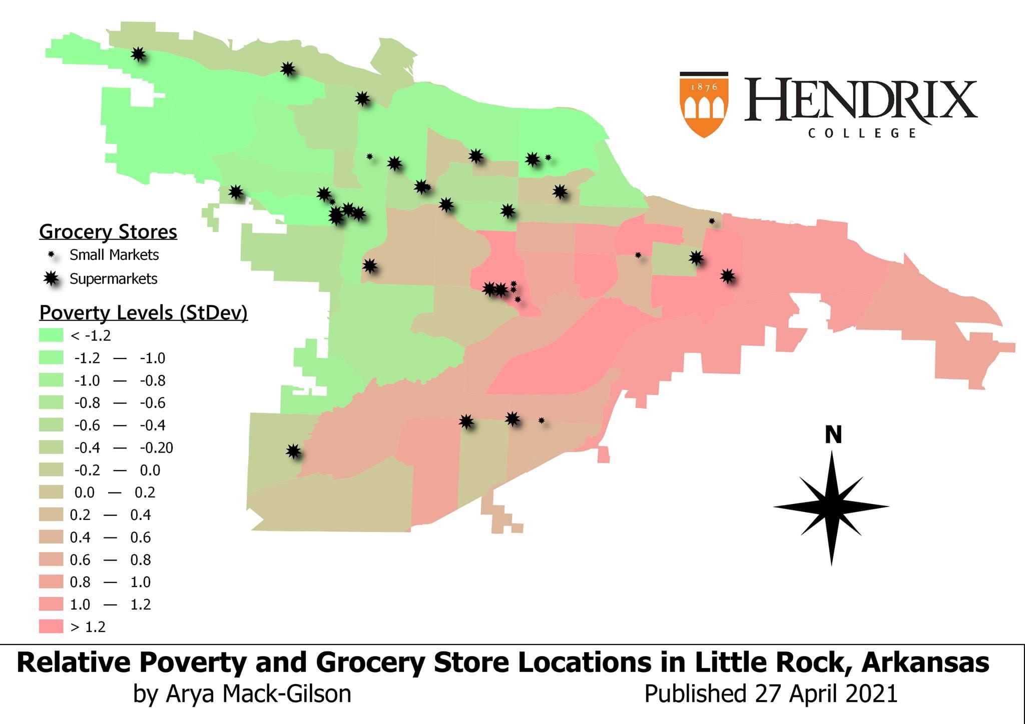 vs. Grocery Store Locations in Little Rock (not my OC, credit in