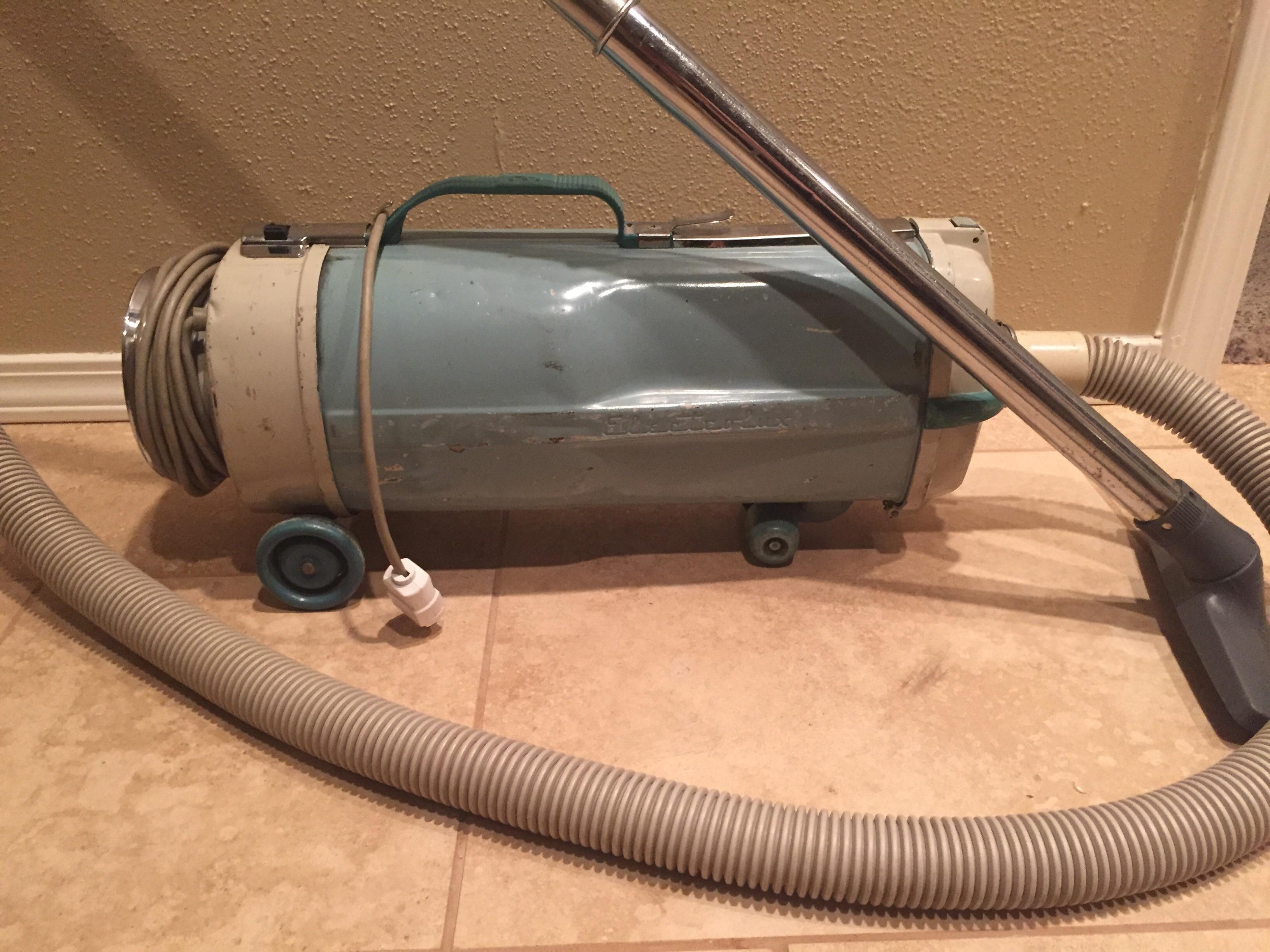 My dad’s Electrolux canister vac, circa mid 60s. Predates the moon