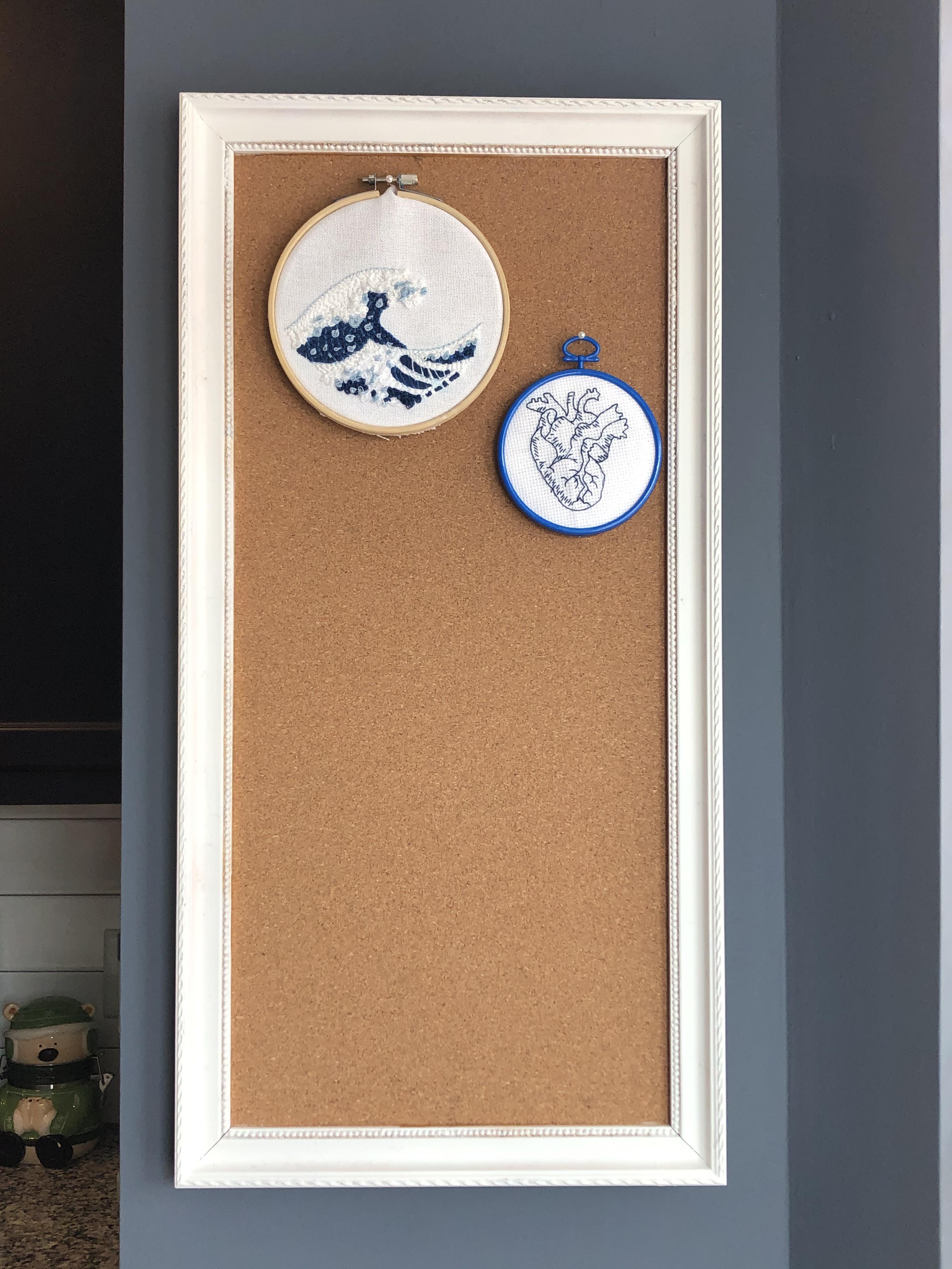 I found a really cheap cork board that ended up being perfect to hang