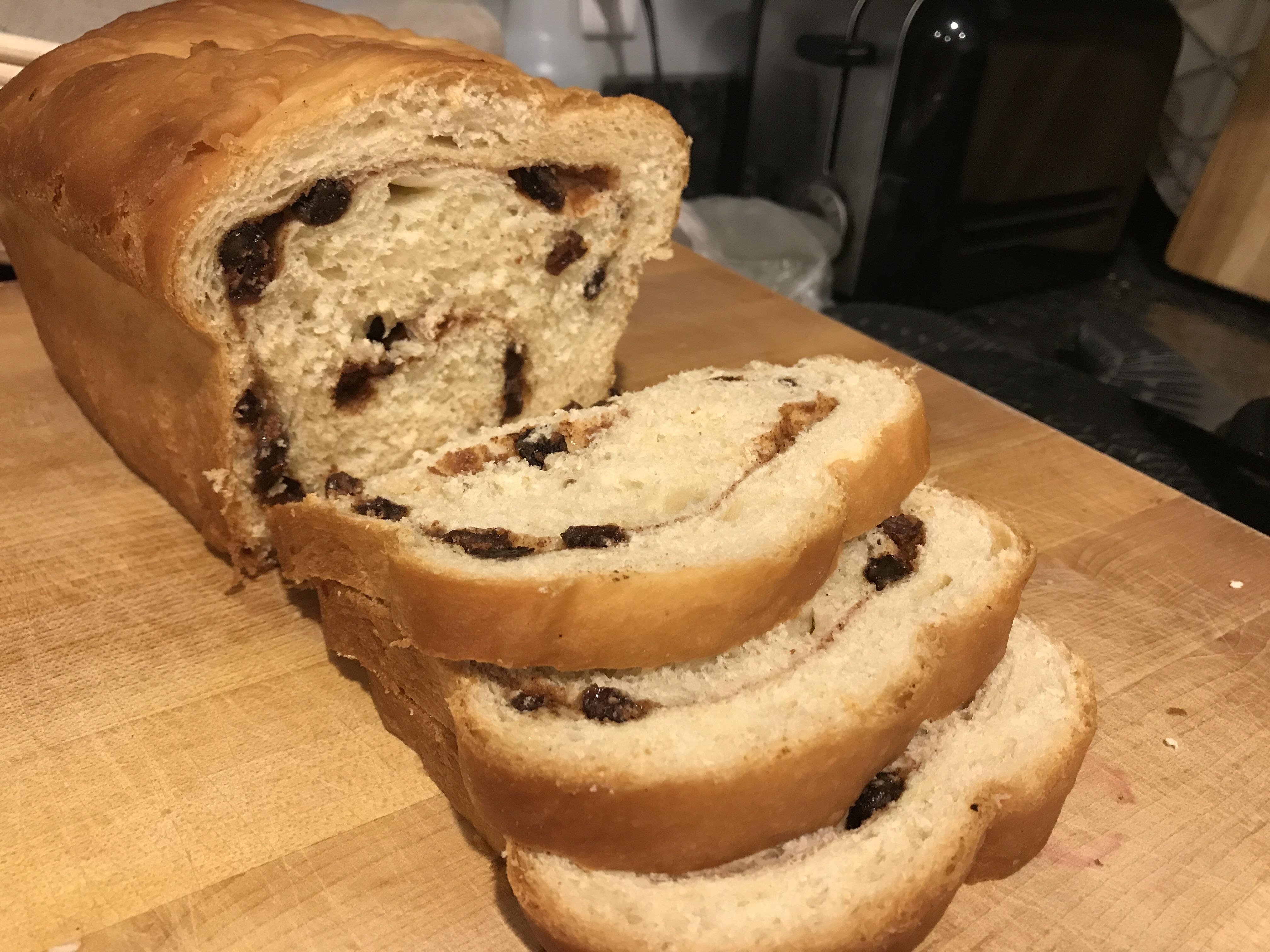So many firsts! First Japanese Milk Bread. First Cinnamon Raisin Bread