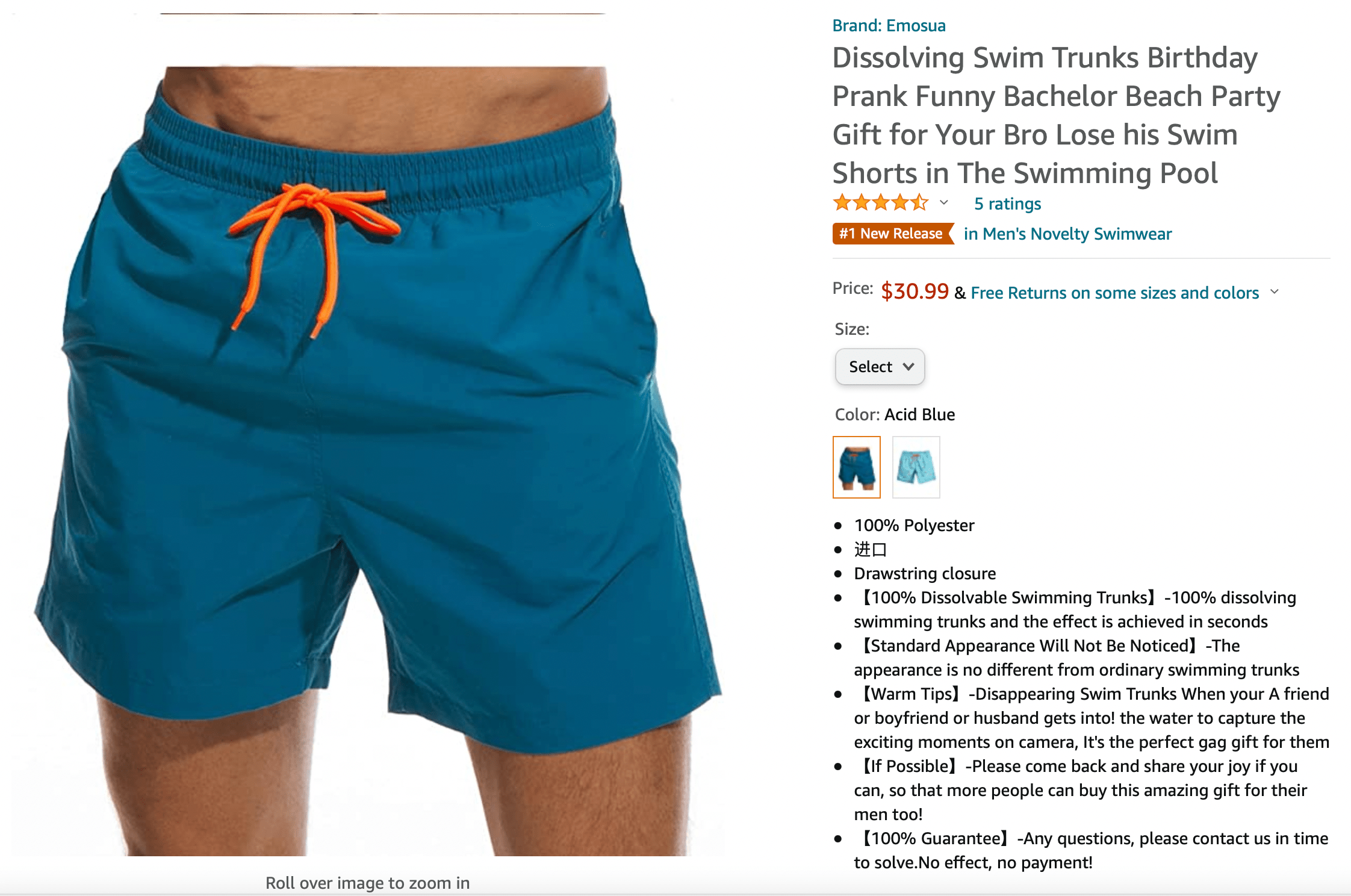 Dissolving swim trunks for pranking your friends r/ofcoursethatsathing