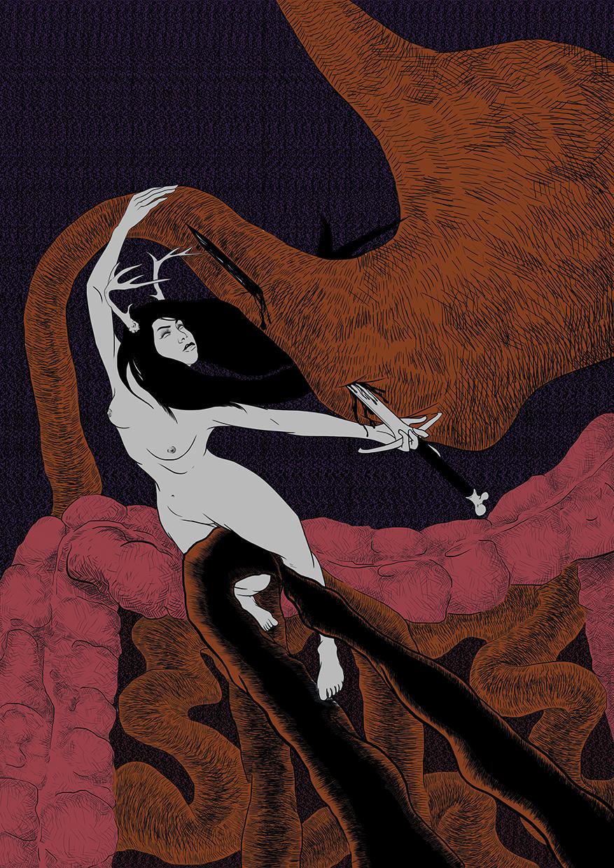 Love Goes Through The Stomach Illustration