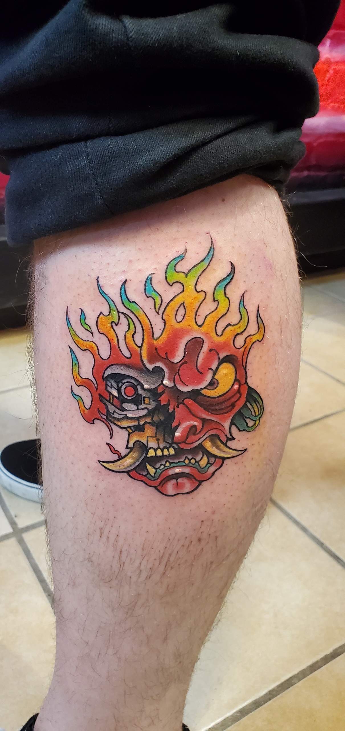 Cyberpunk, by Chris McMillan tattoo KAIJU in Bloomington