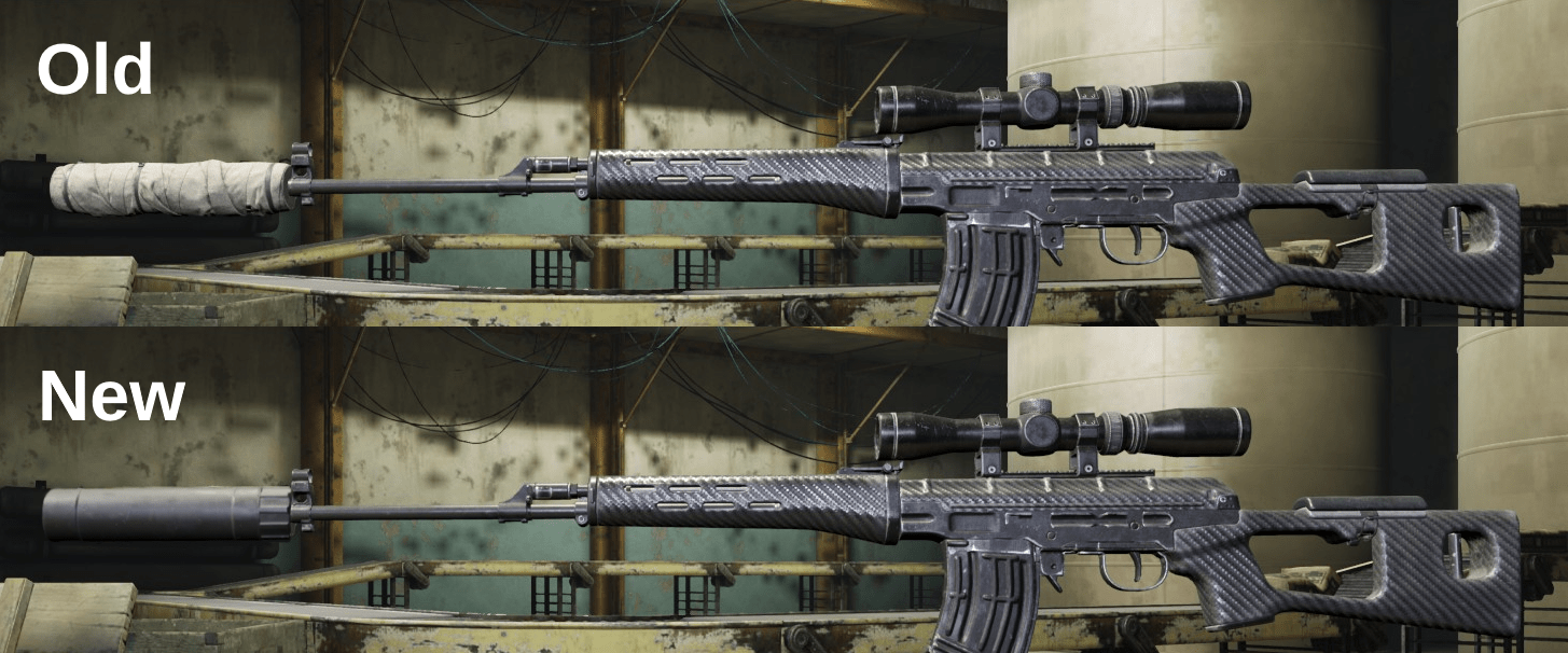 Suggestion Change the "Suppressor" of the Carbon Fiber SVD to look
