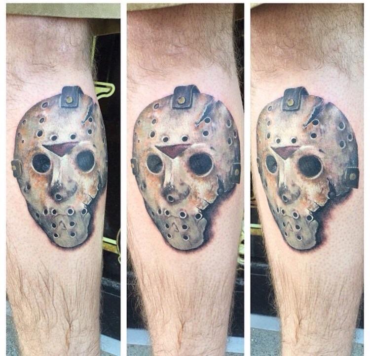 Friday the 13th Part VII Mask by Jason Antimony Tattoo, Charleston