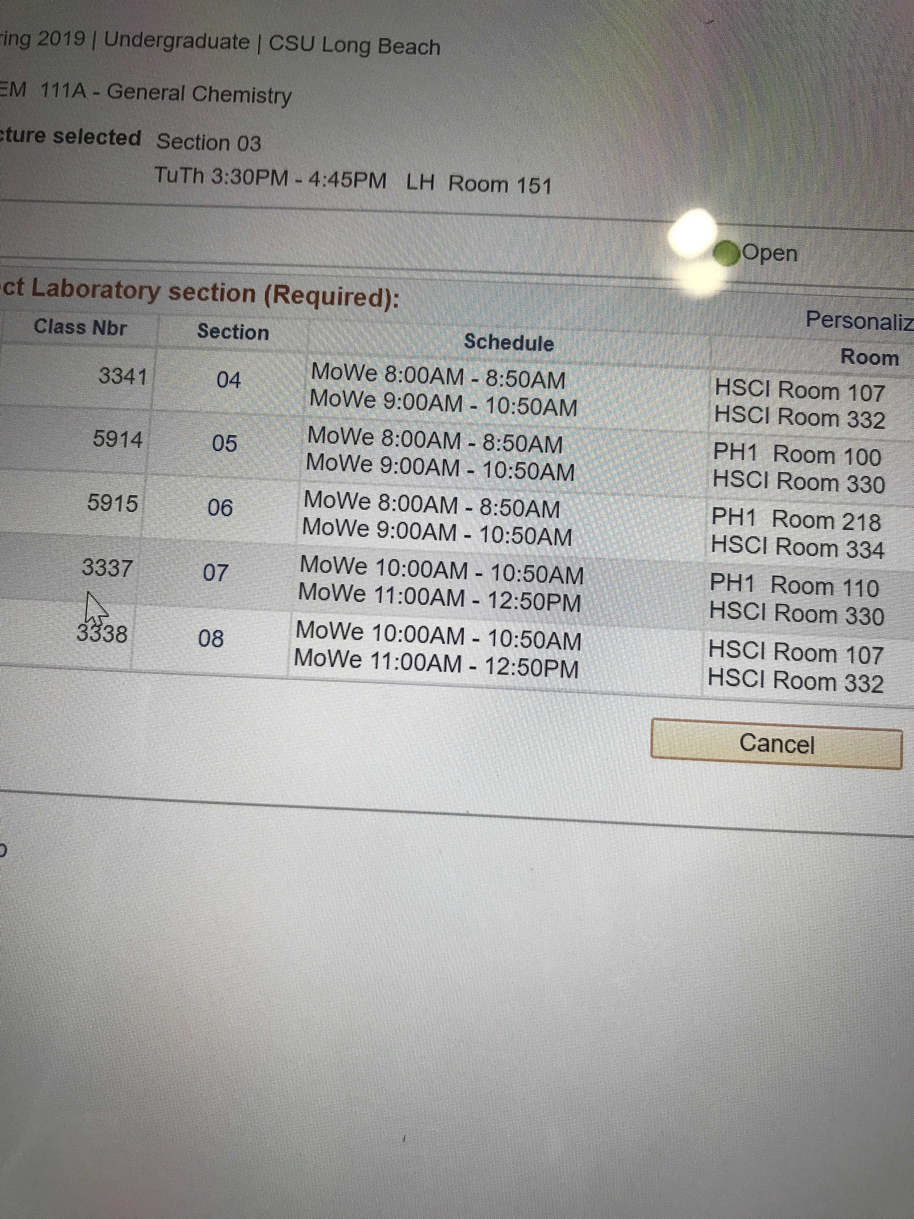 csulb schedule 2023-2023 What does it mean when the schedule has two different times? I’m trying