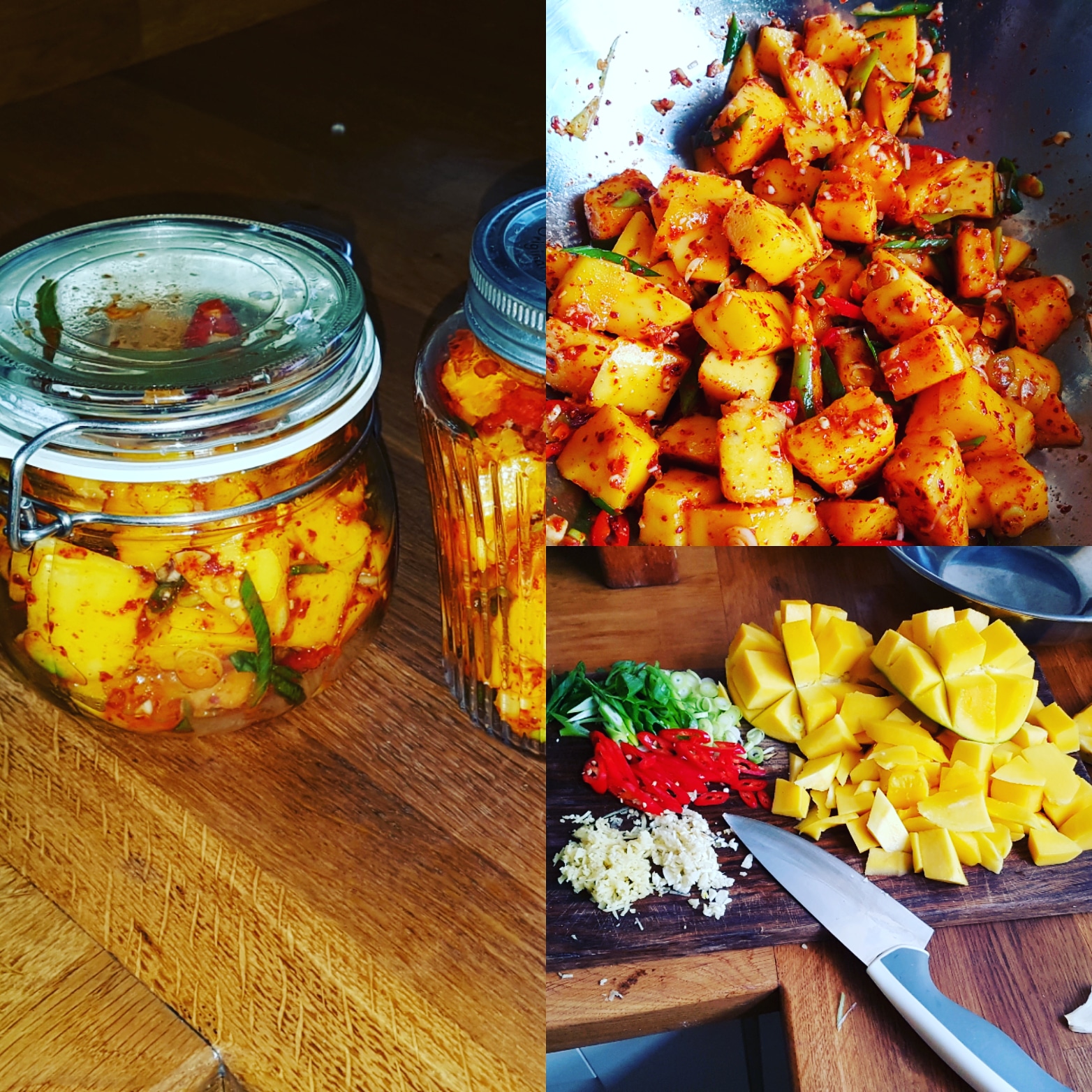 seoul.m8 Homemade mango kimchi to heat things up now that it's