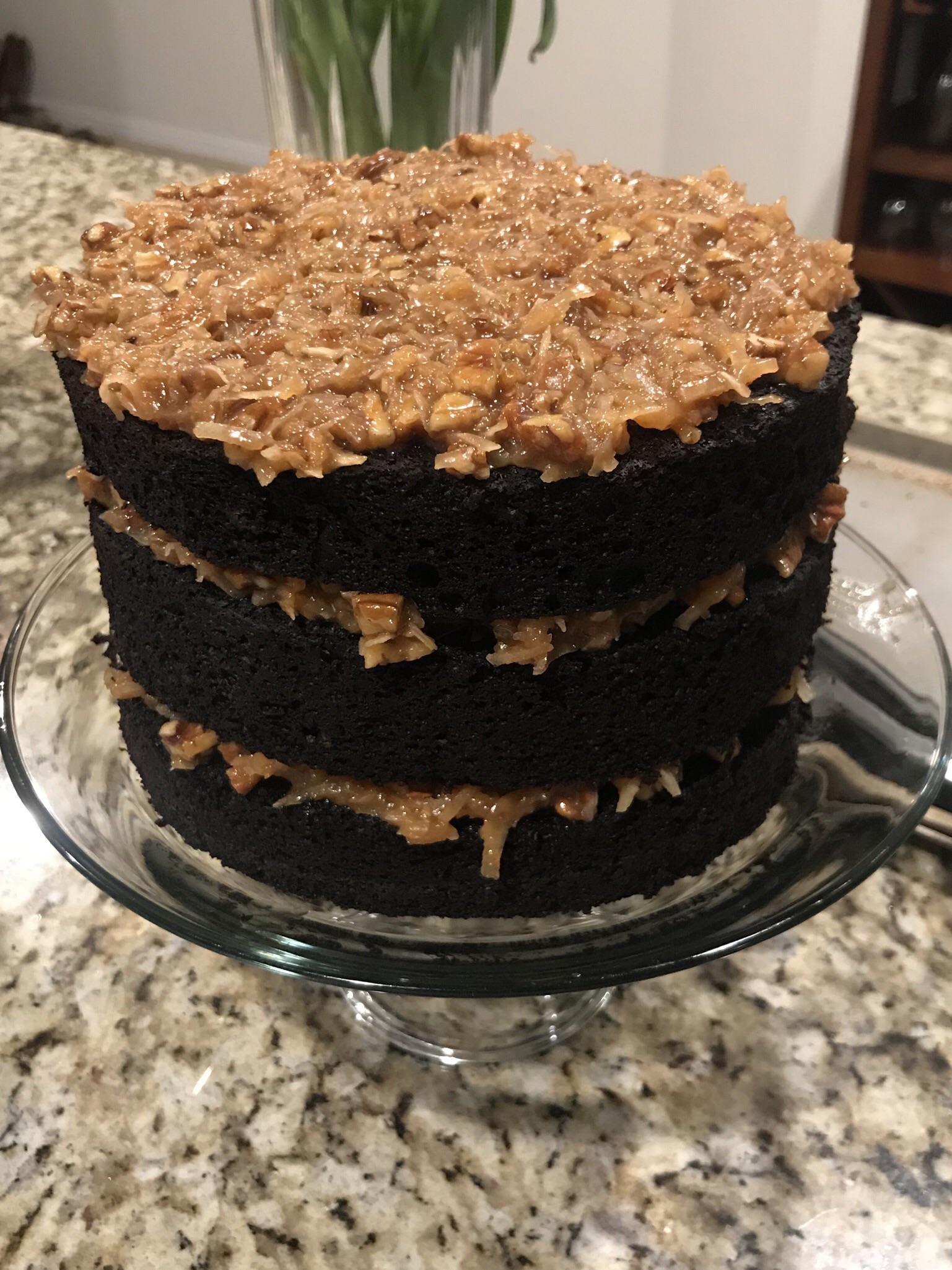 German chocolate devil’s food cake from Bravetart r/Baking