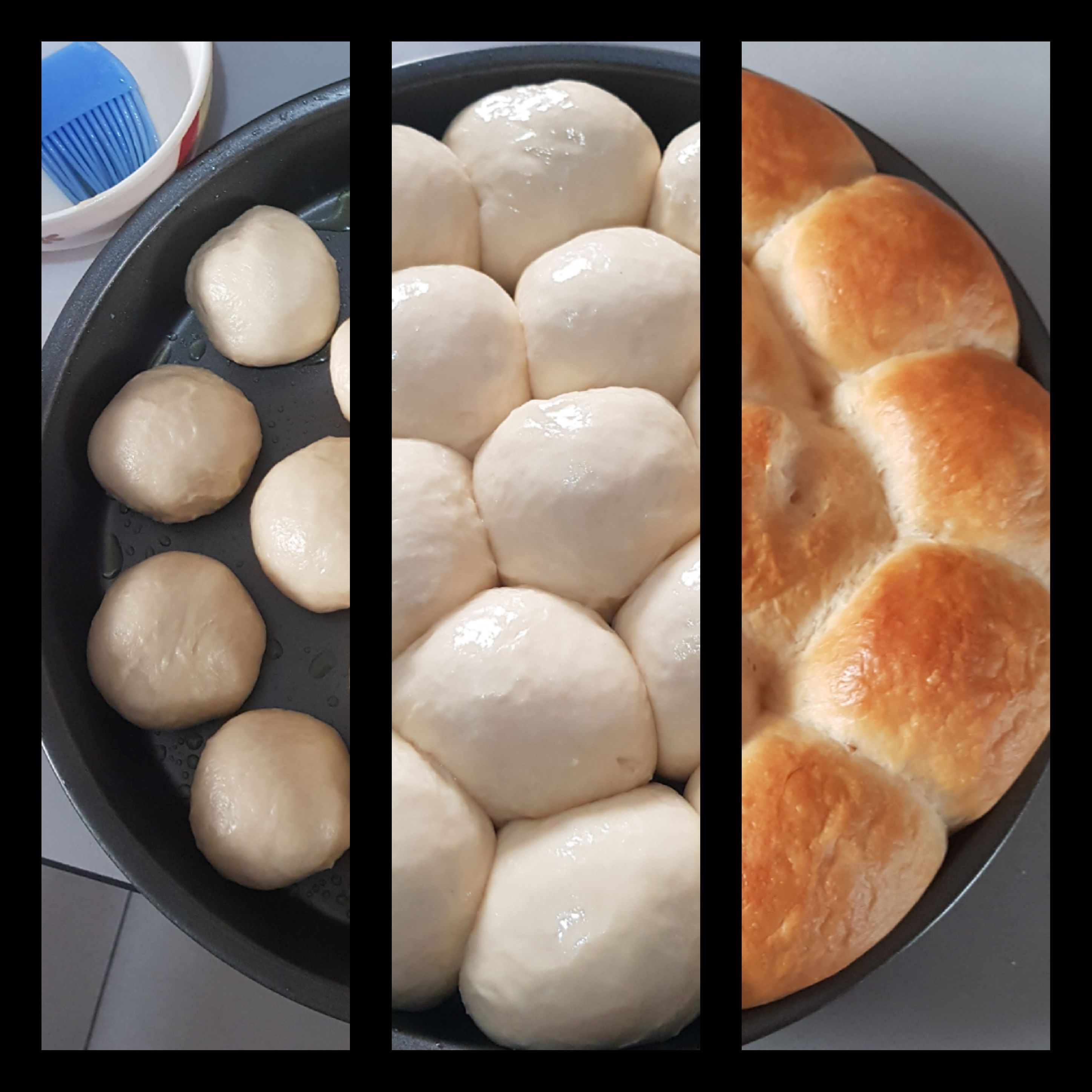 It's just so satisfying to see lumps of dough delicious bread