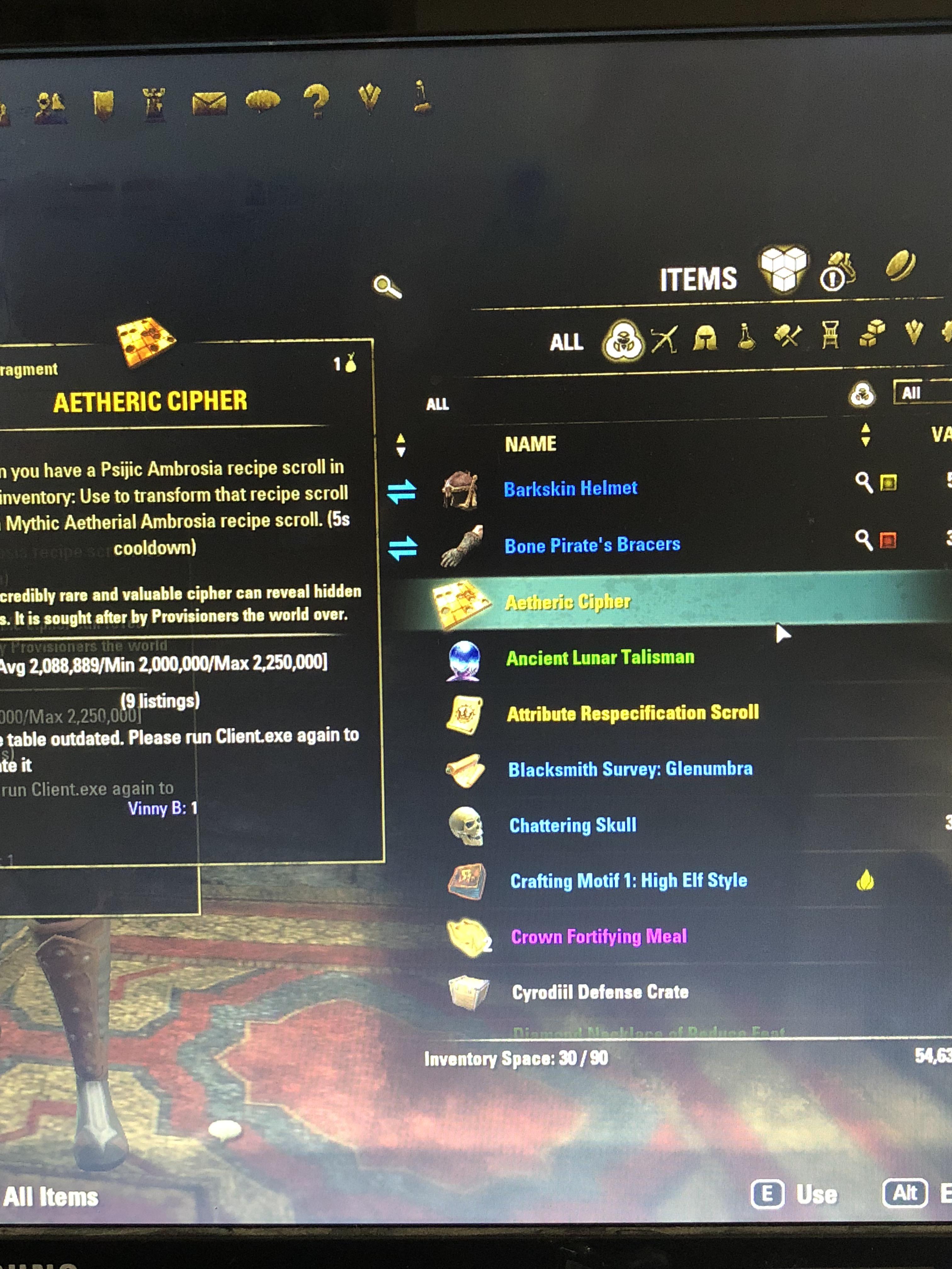 Eso Psijic Ambrosia Recipe Price