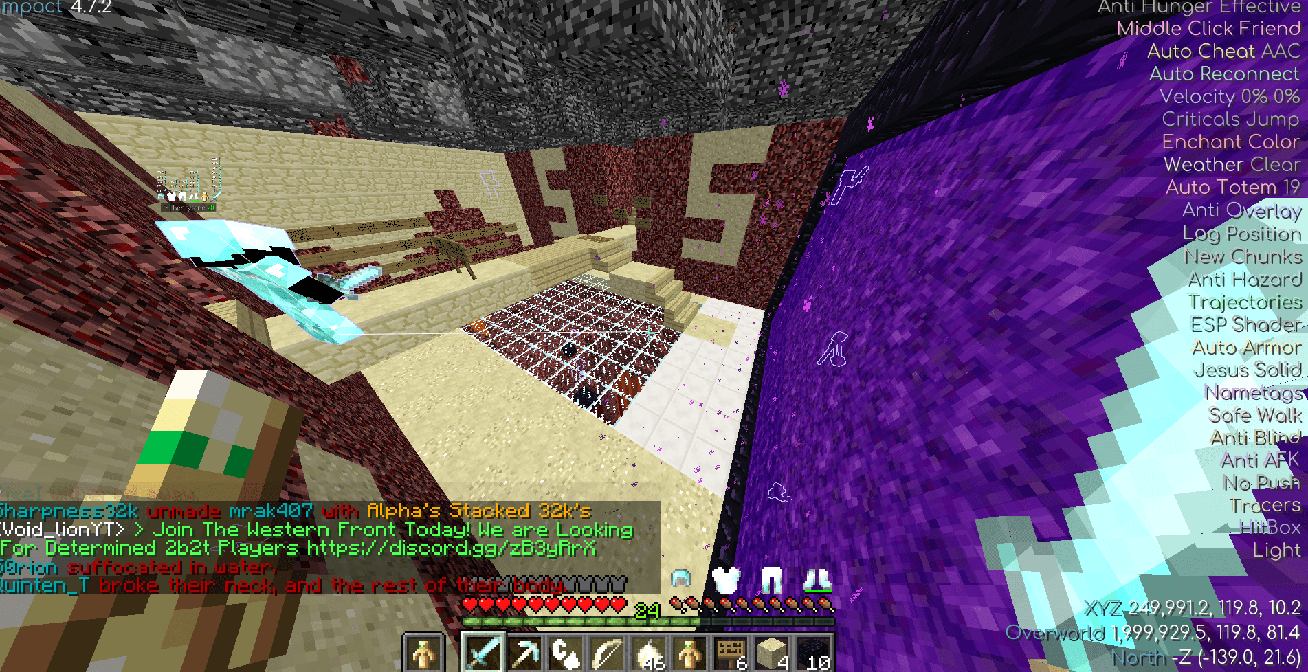 2 Million milestone rebuilt on the X highway r/2b2t