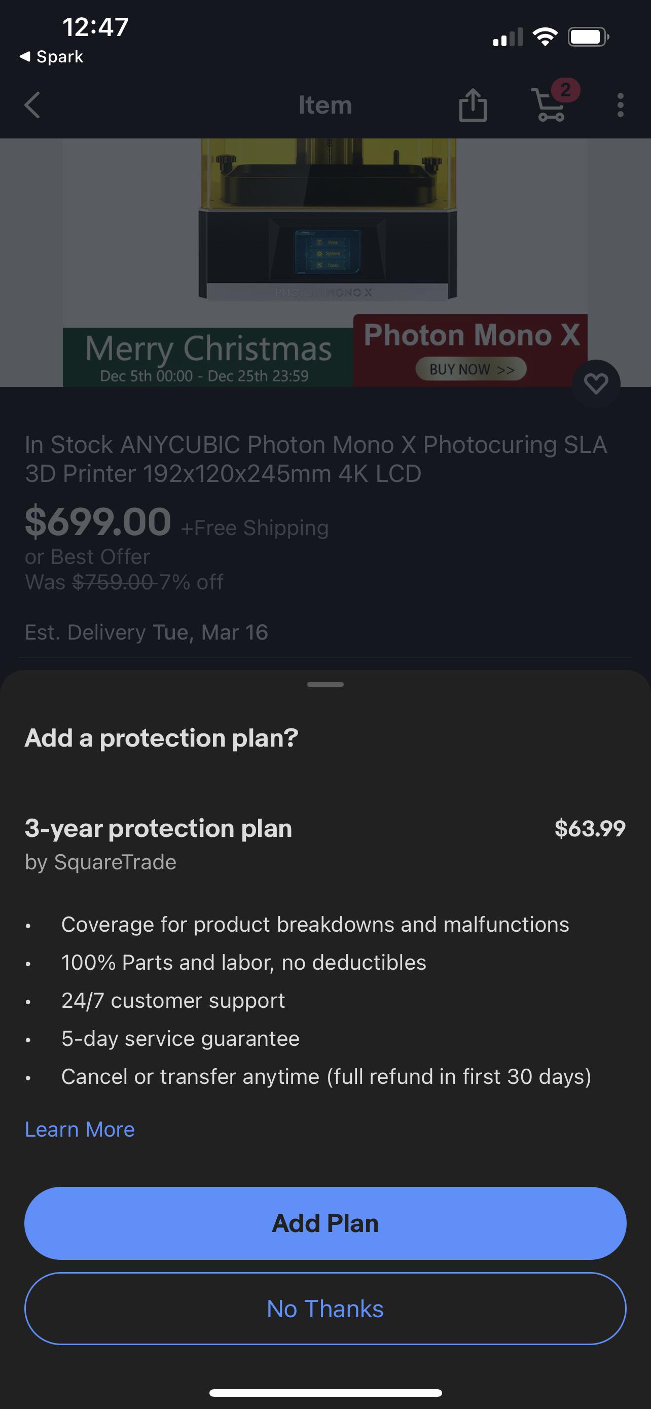 Should I buy protection plan on Ebay? Incase the lcd would have the