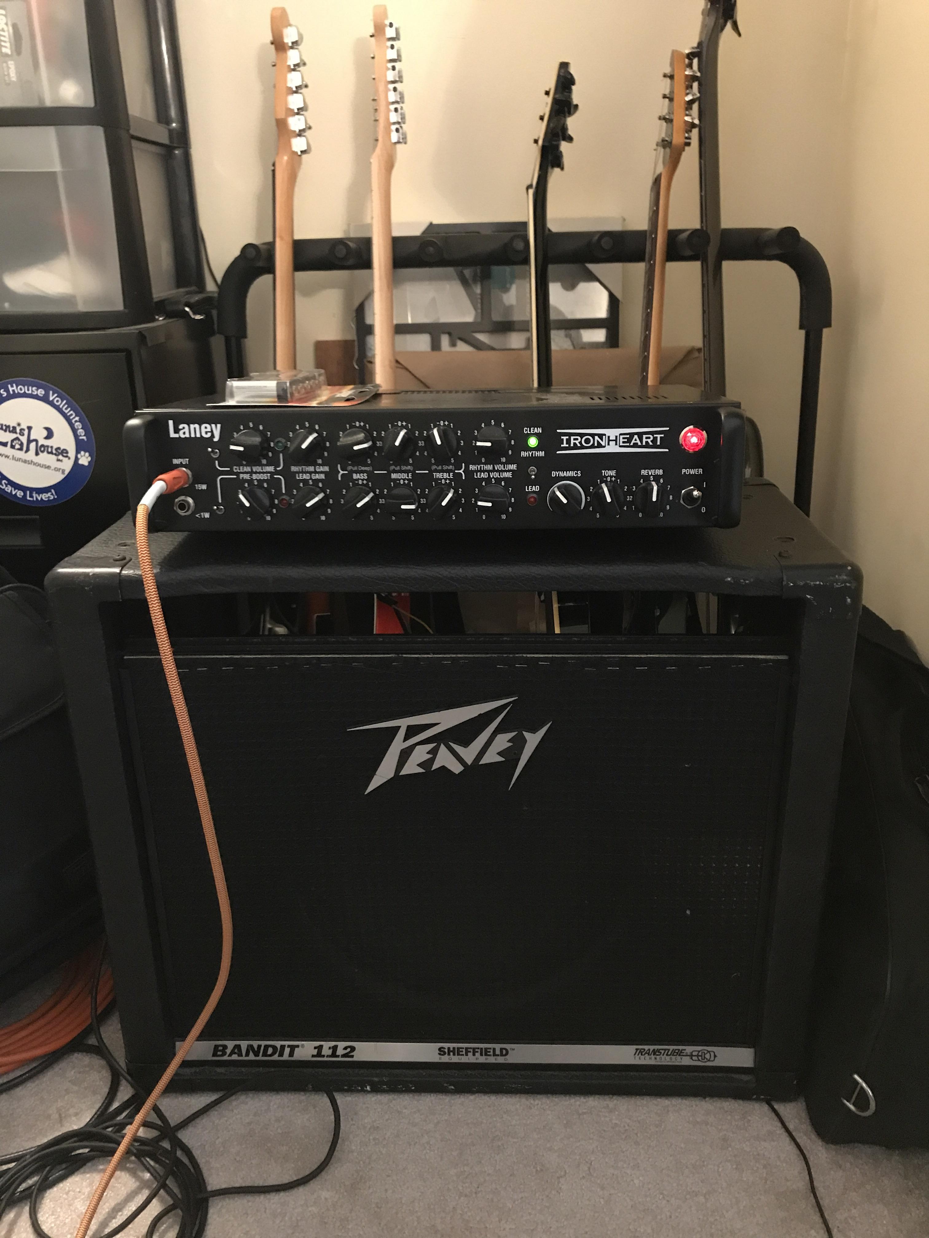 New rig. Laney Ironheart Studio. The "Peavey" is nothing more than a