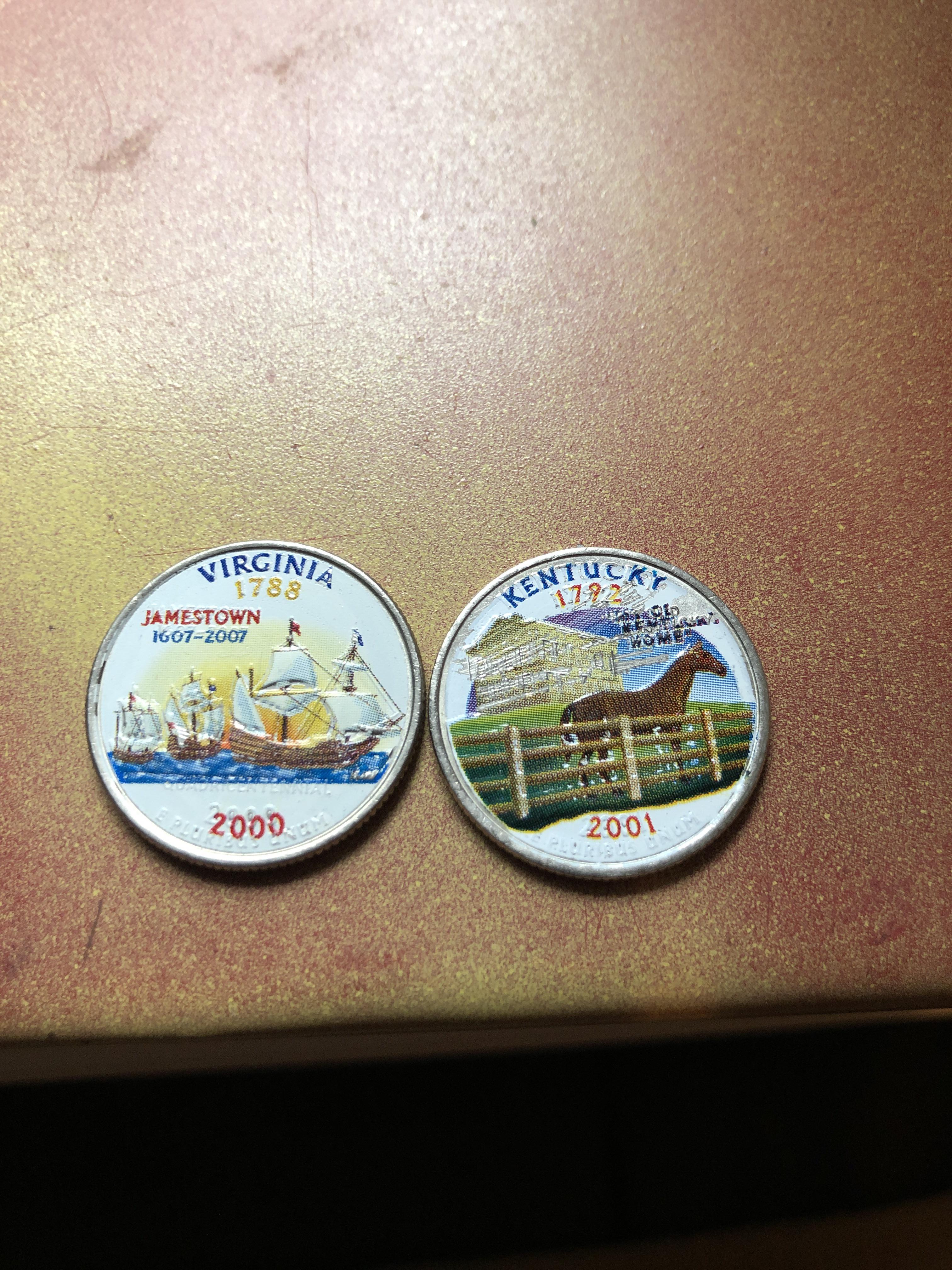 These two painted quarters I received r/mildlyinteresting