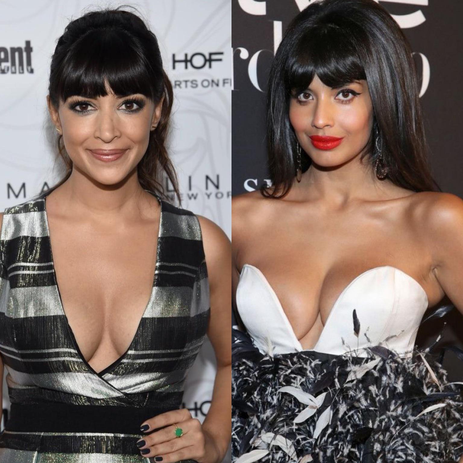 Hannah Simone Cleavage