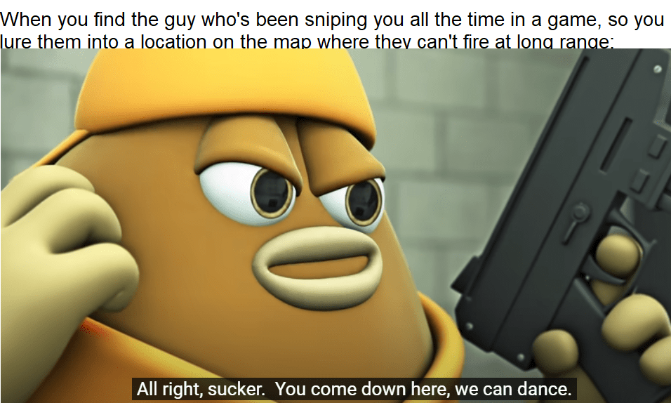 Making a meme out of every single line of Killer Bean Day 35 (i say