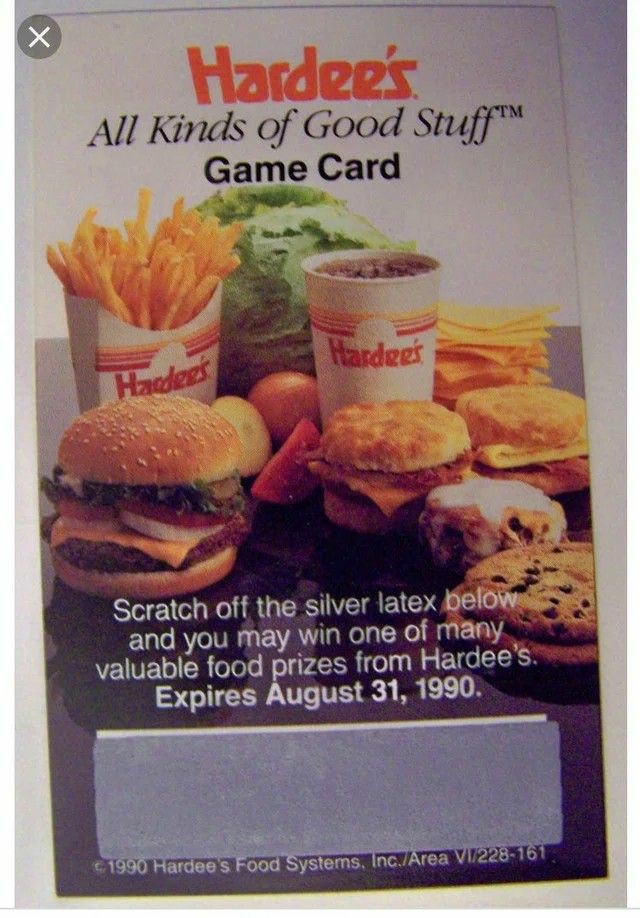 Hardee's Ad 1990 r/vintageads