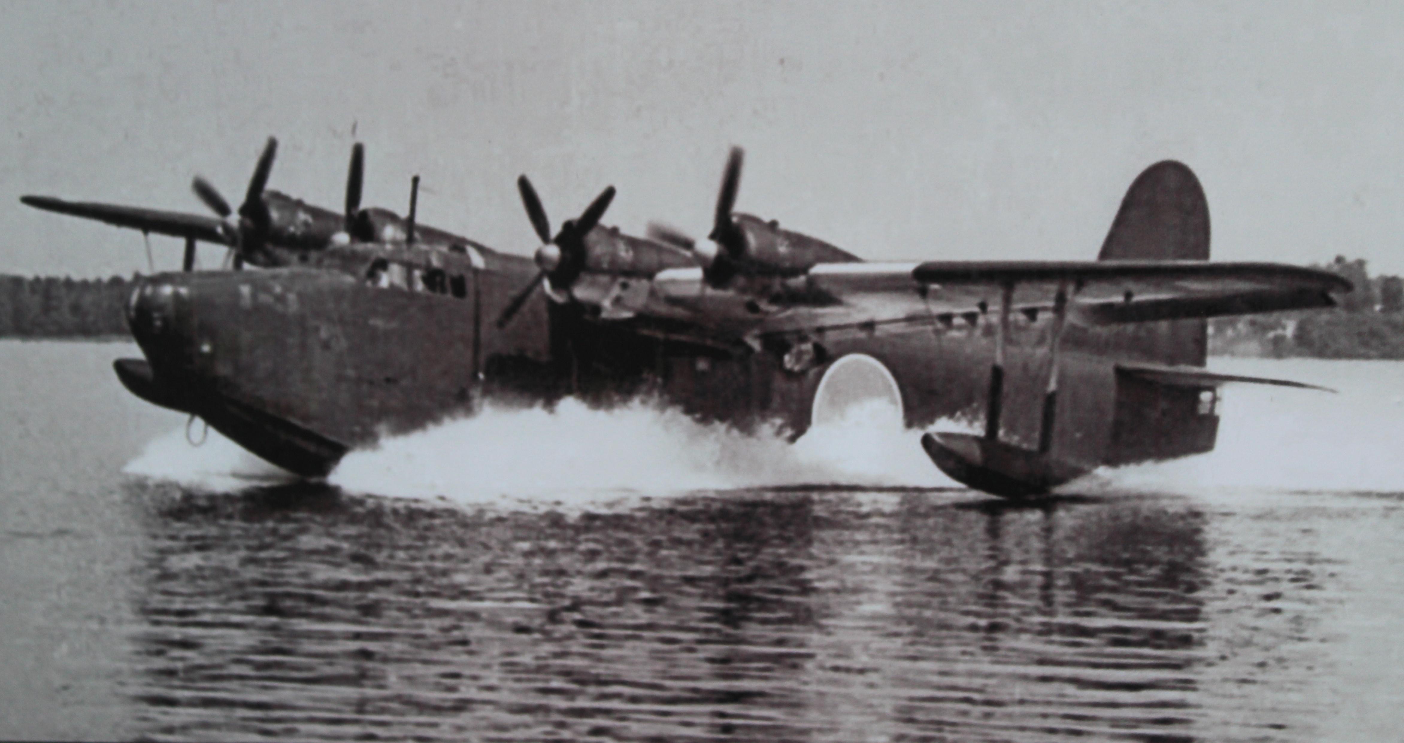 Japanese Navy Kawanishi H8K2 'Nishiki Hikotei' (Allied code name Emily) flying boat on the