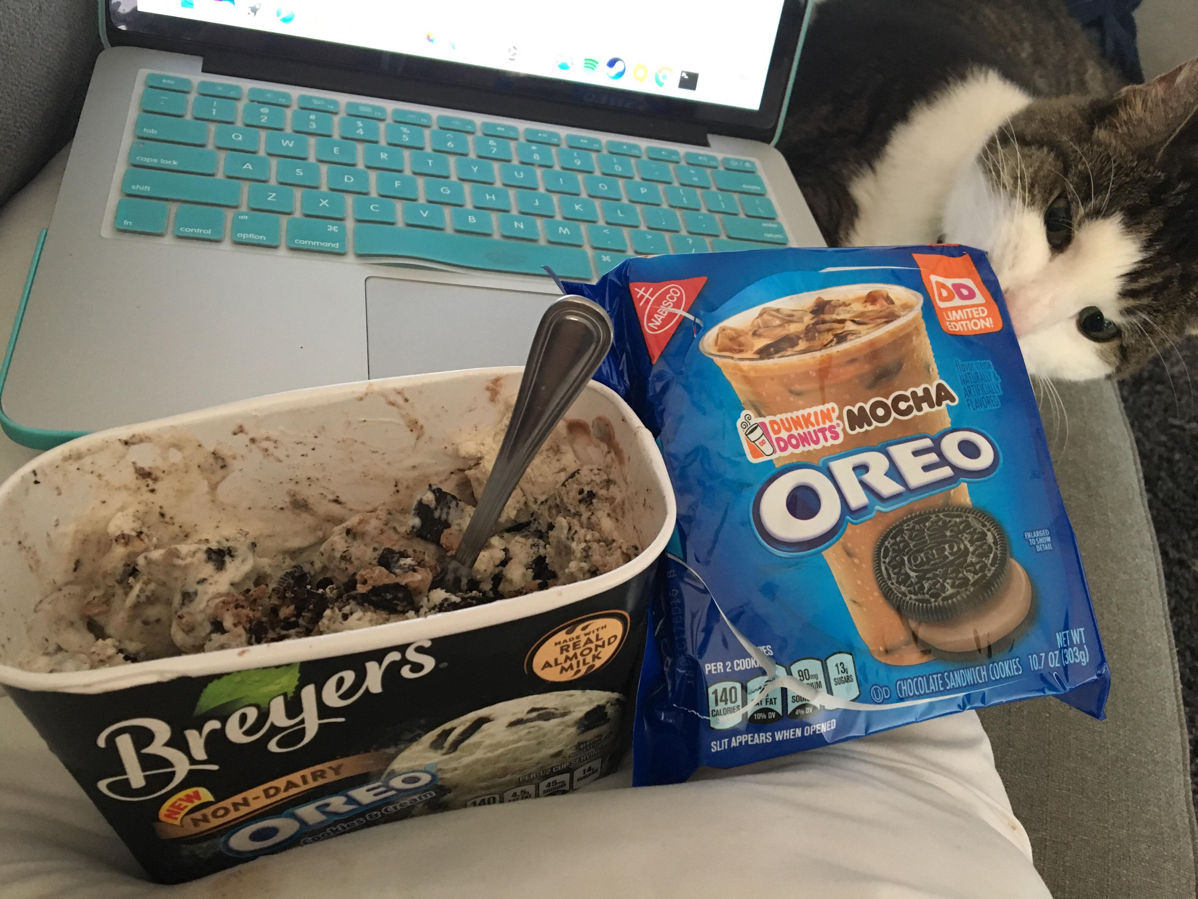I mixed more Oreos into my breyers nondairy Oreo ice cream r