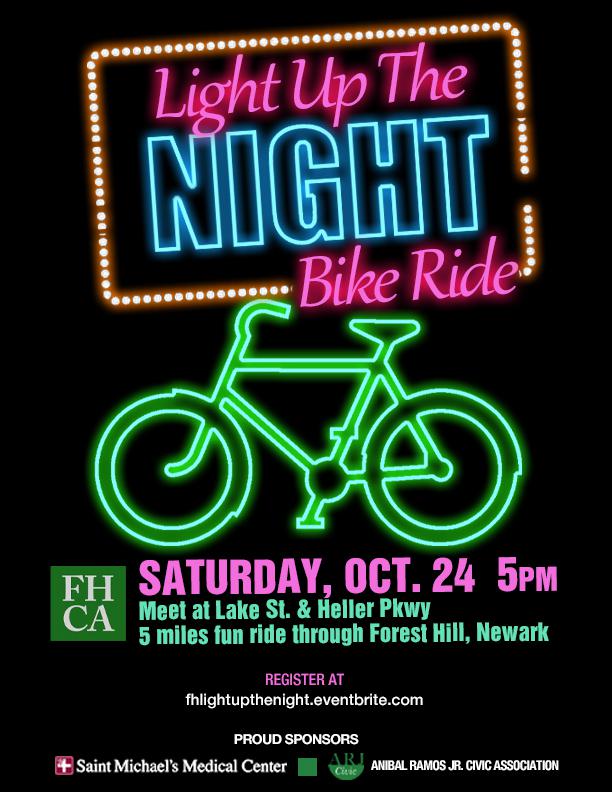 Light Up the Night Bike Ride Through Forest Hill r/Newark