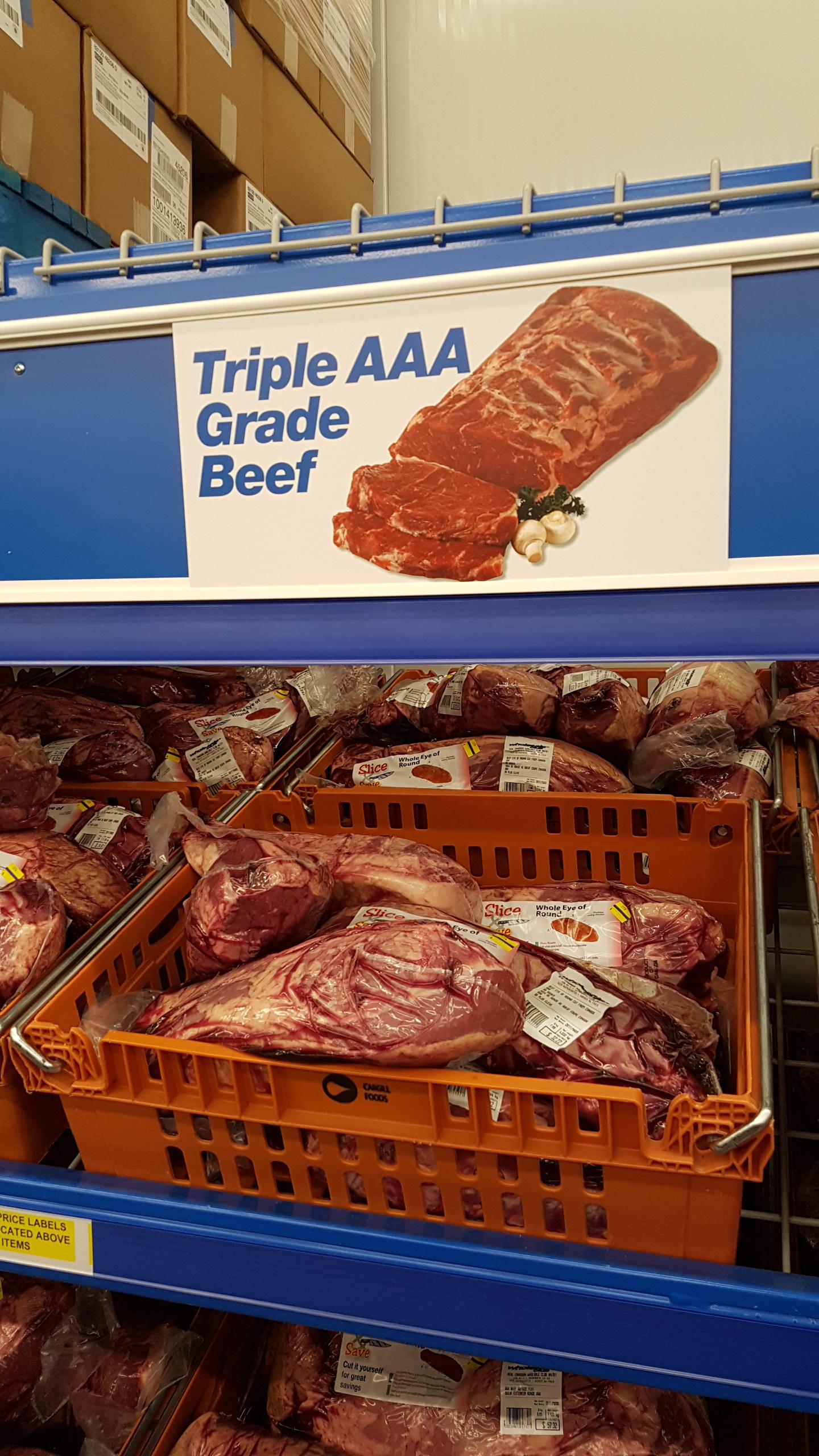This store sells "Triple AAA" beef r/mildlyinteresting