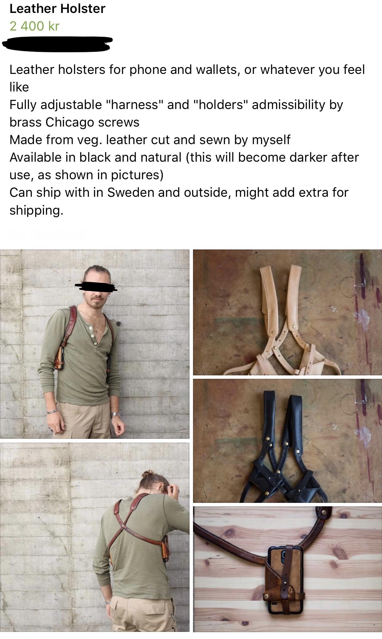 As seen on FB, the mall ninja version of a cell phone belt clip r