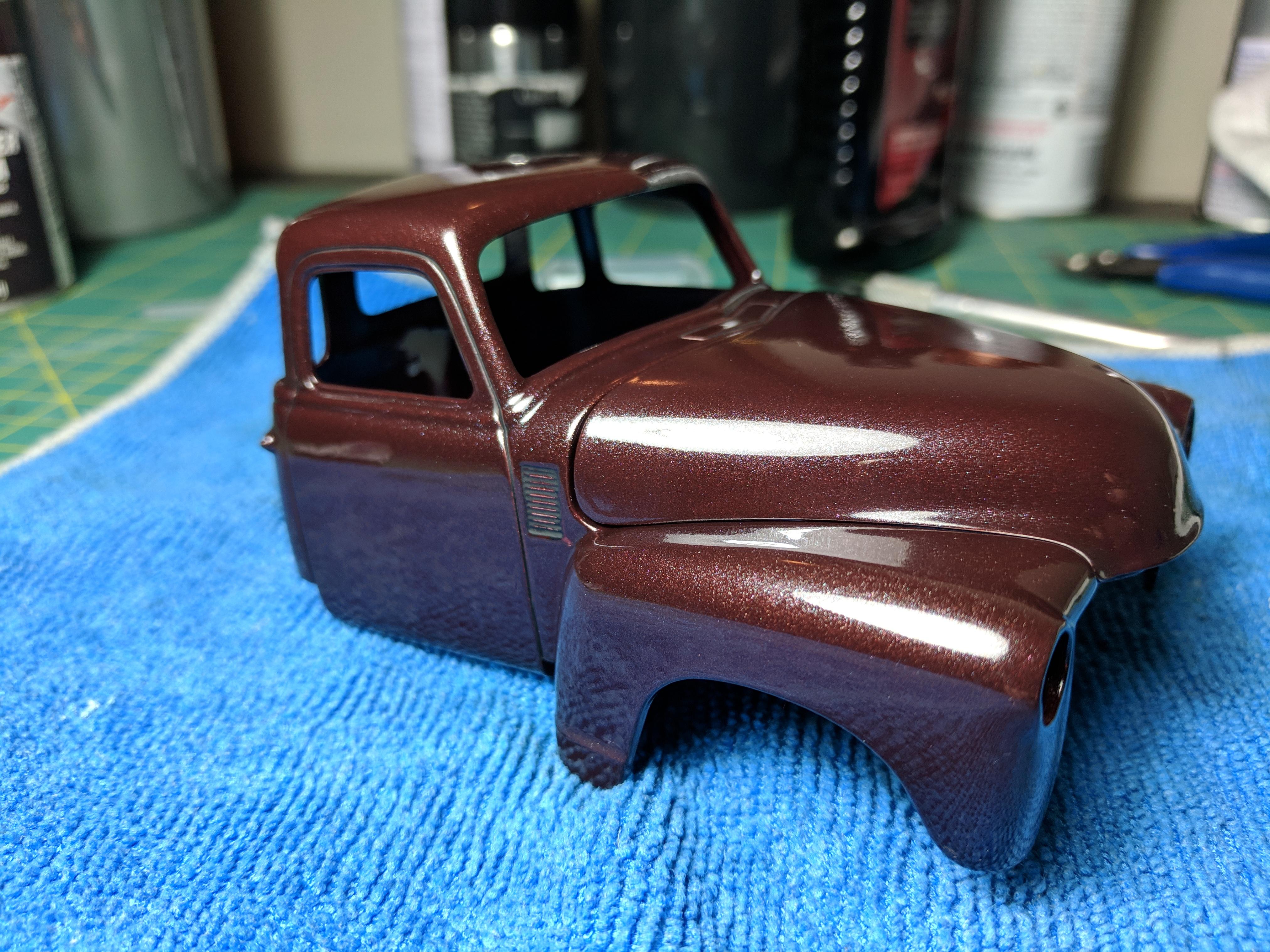 Update. x2 coats Rootbeer metallic. x2 coats Pearl Metallic Clear. x2