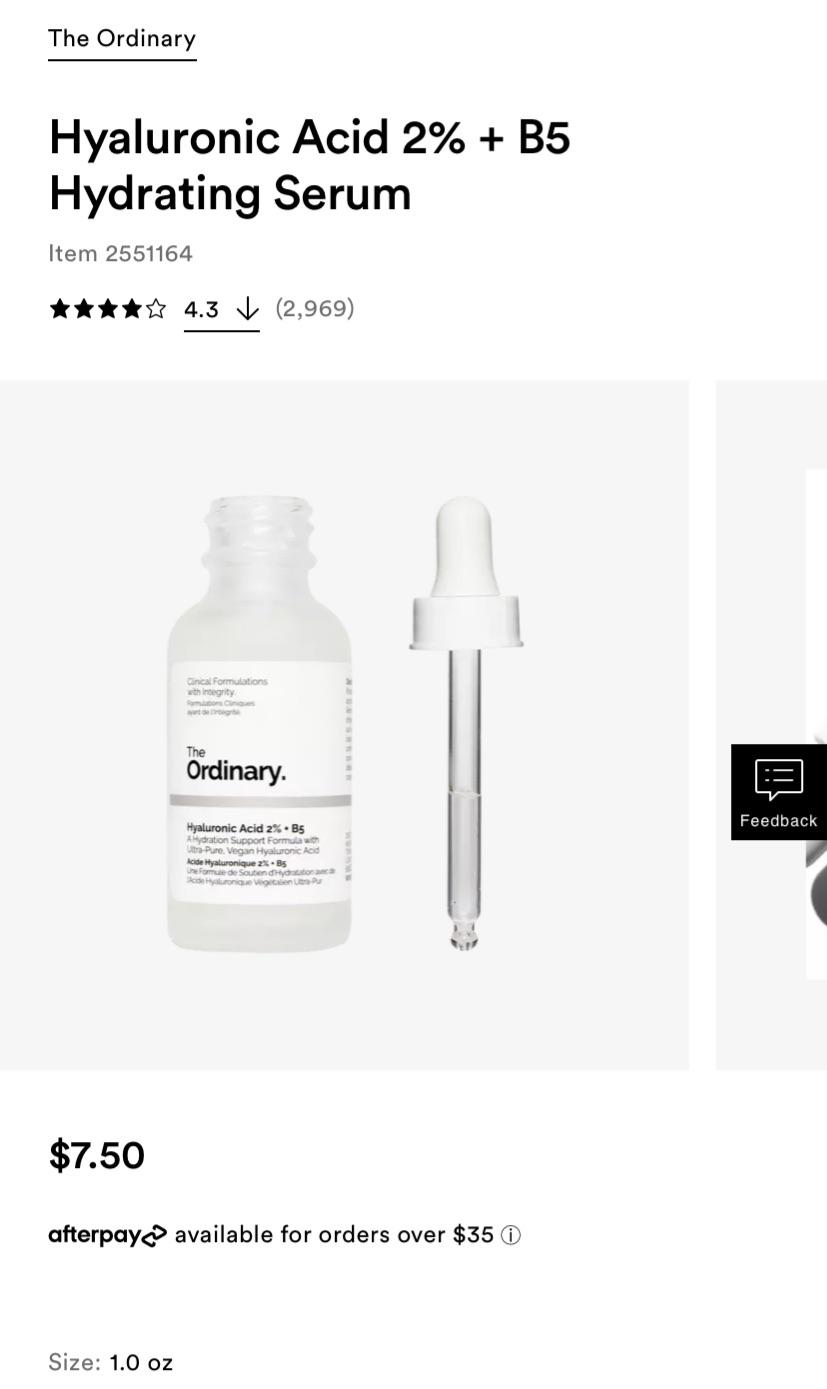 how do we feel abt the ordinary hyaluronic acid 2 + B5 hydrating serum