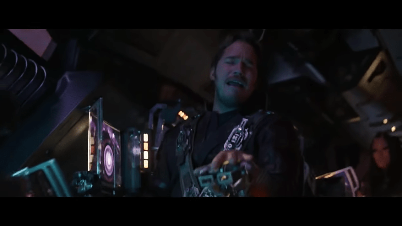 During their introduction in Avengers Infinity War the Guardians of the Galaxy are singing