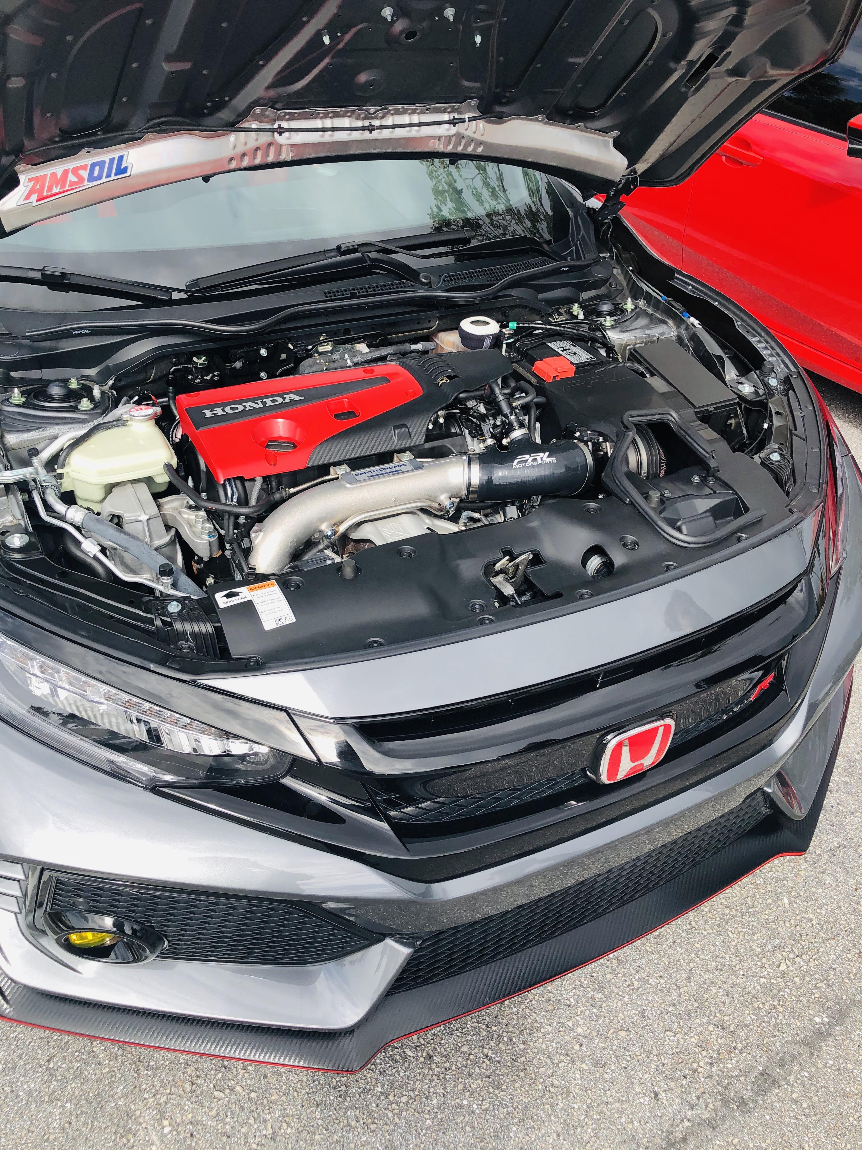 Engine bay of the type R Honda