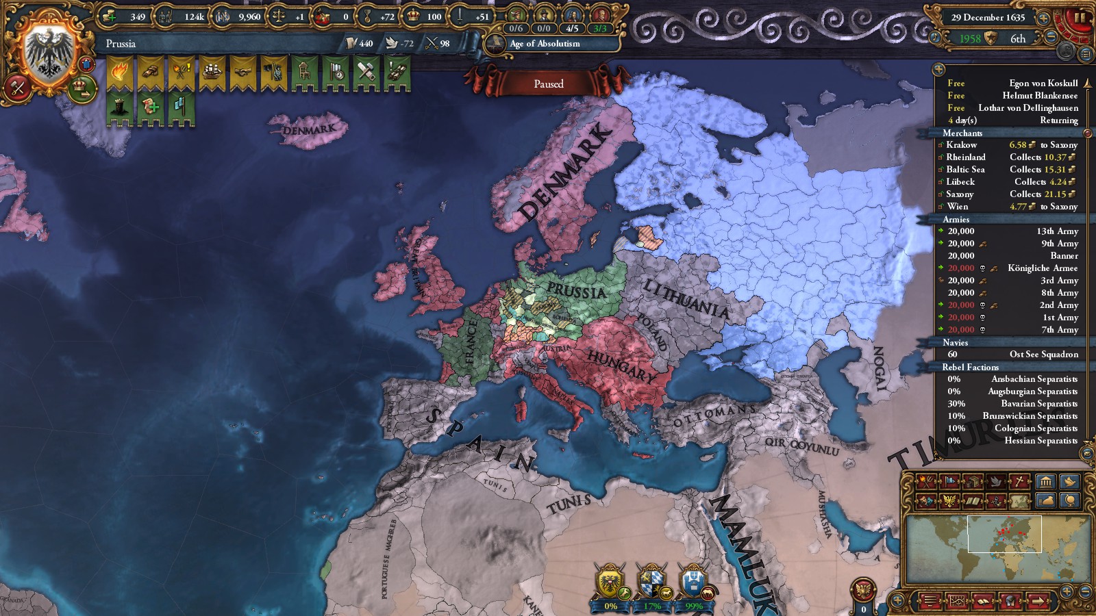 Just your everyday casual destruction/Annexation of the HRE as Prussia