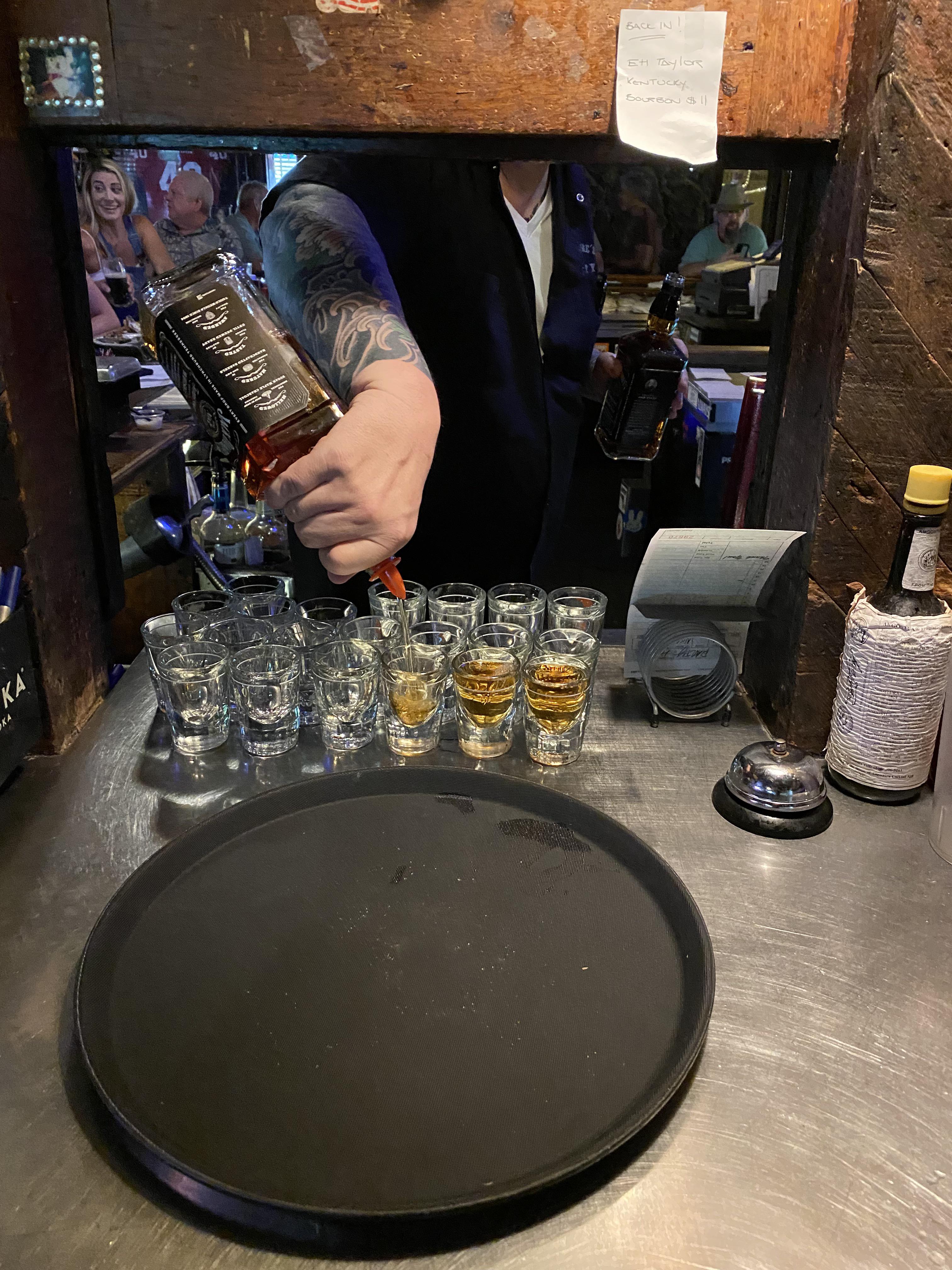 when the patron asks ya to make em yer favorite drink… (21 shots of