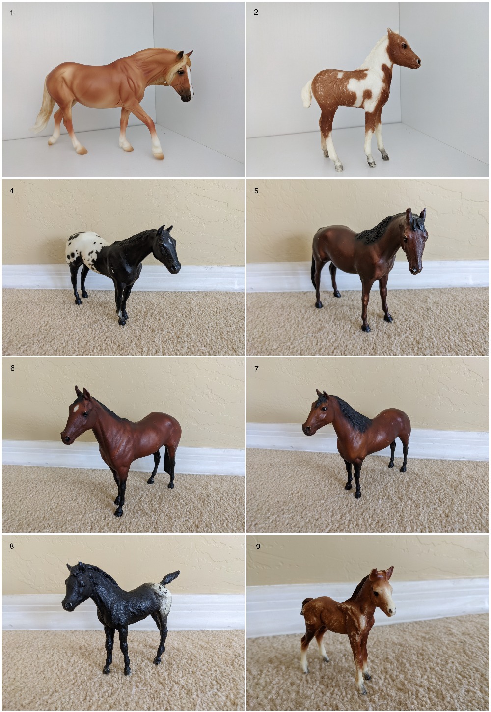 Can anyone help me identify these Breyer horses from the 1970's and