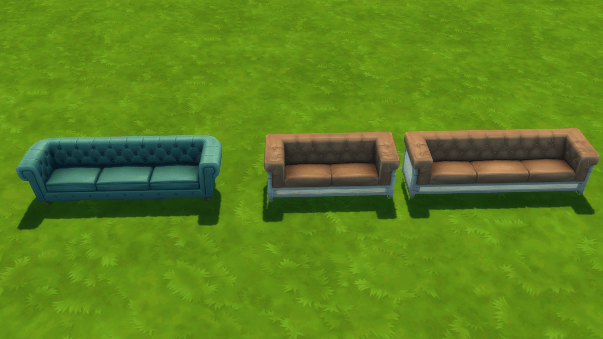 Dear EA, these base game sofas come in two different sizes giving