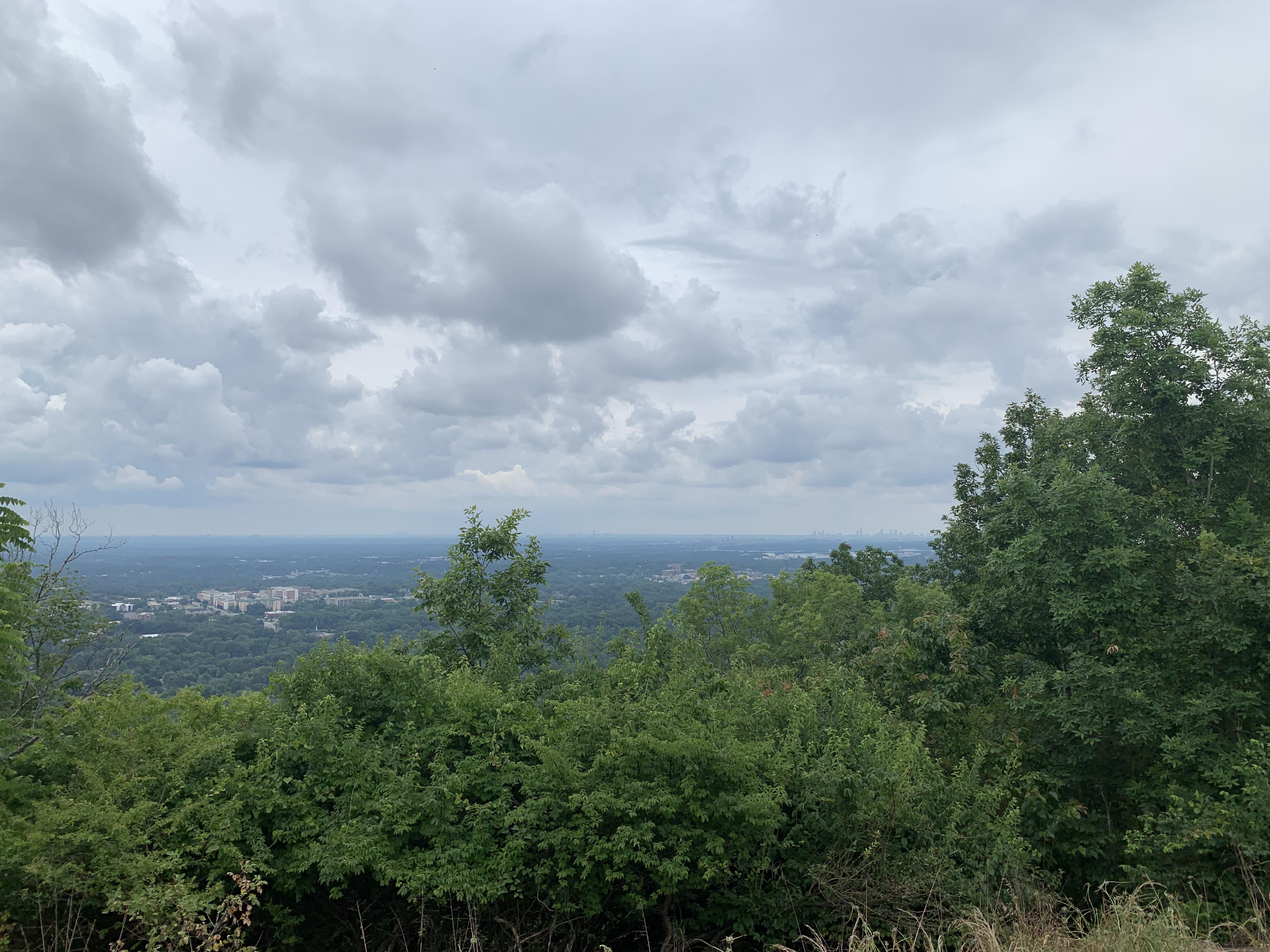 View from the top of Kennesaw Mountain in with Atlanta in the far distance r/hiking