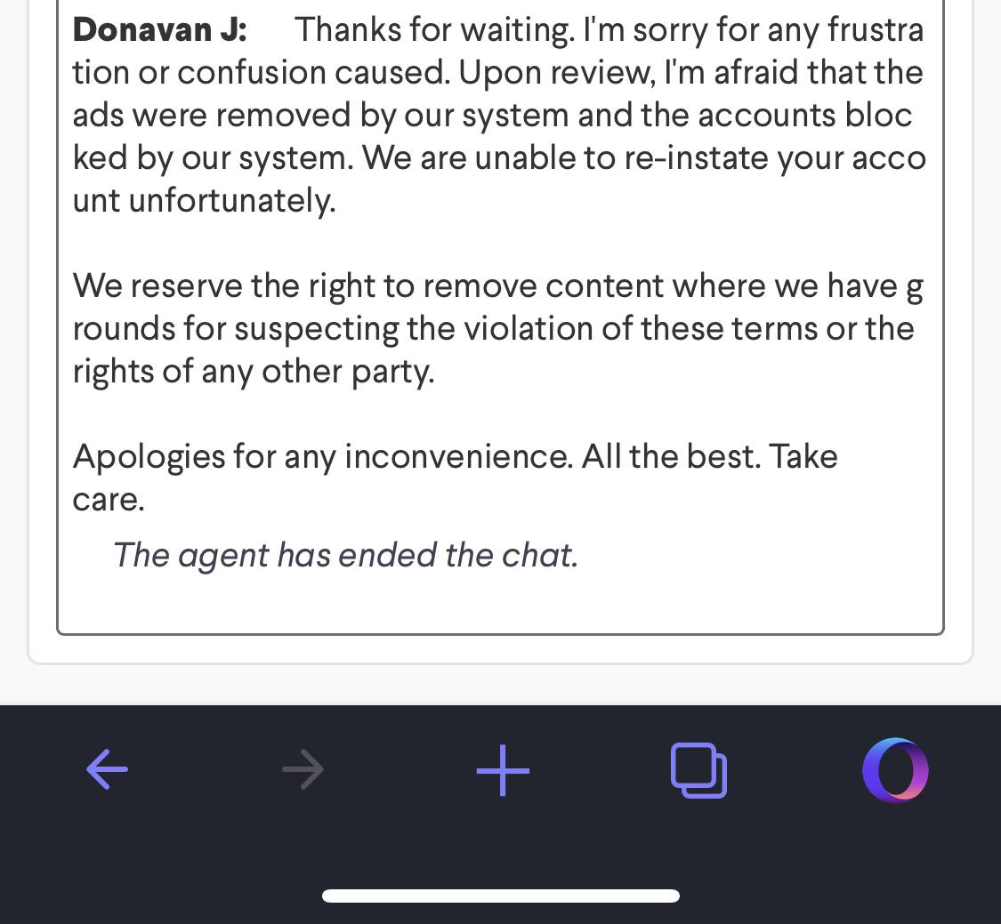 Tried contacting Kijiji via email for 3 weeks with no reply, finally