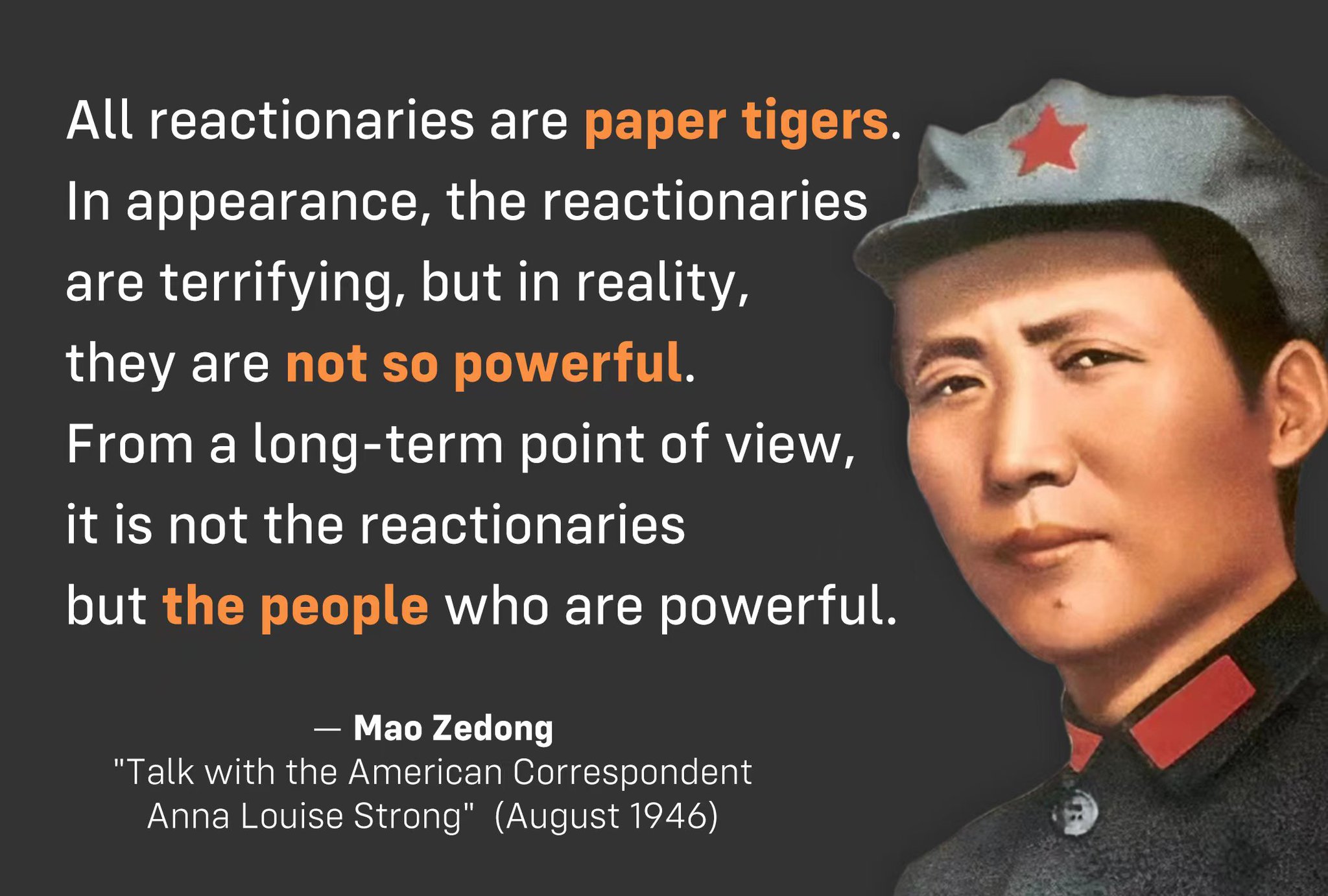 Here’s the authentic origin and definition of Paper Tiger. r/Sino