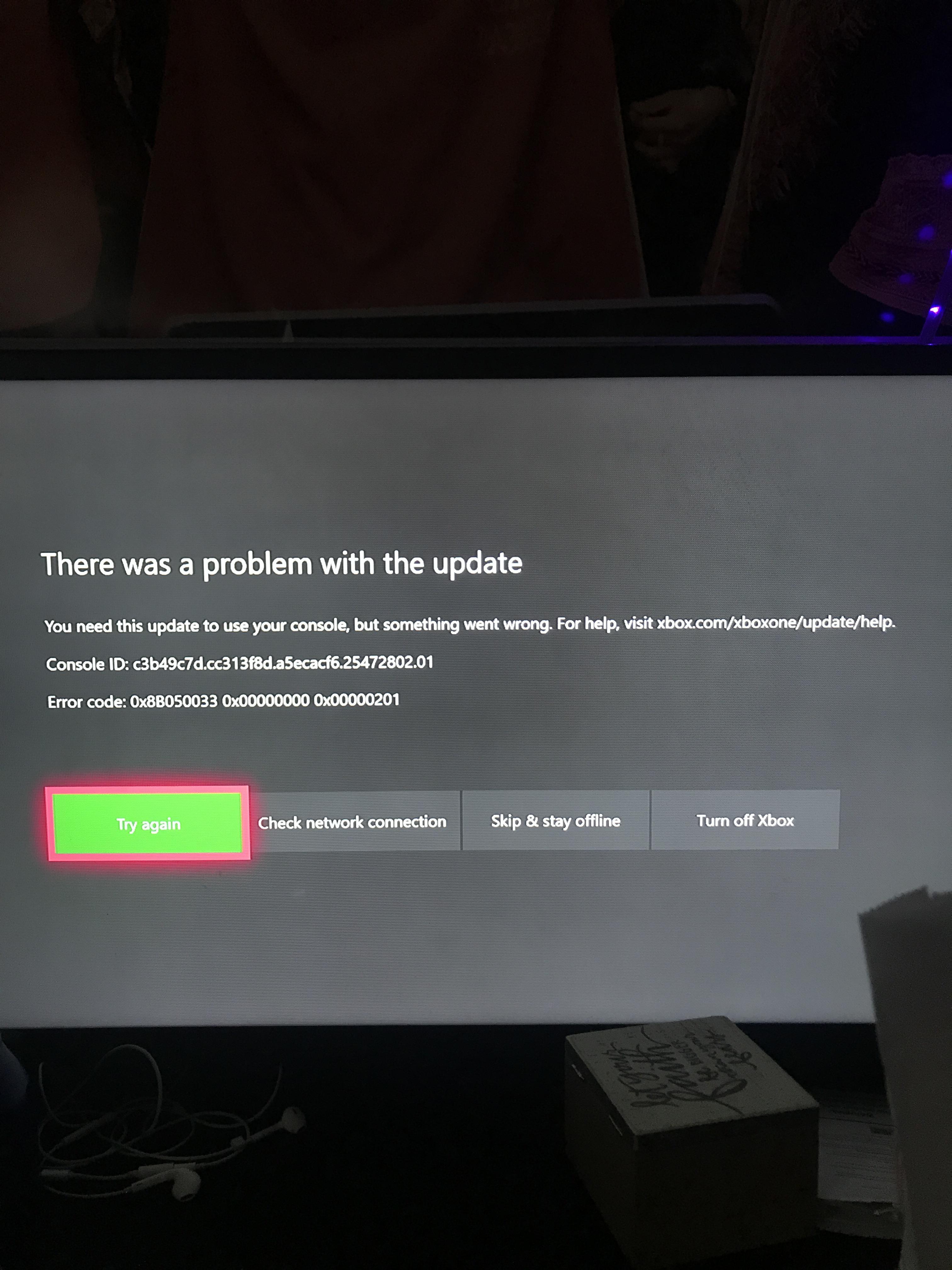 My Xbox will not let me go online or update it. My is