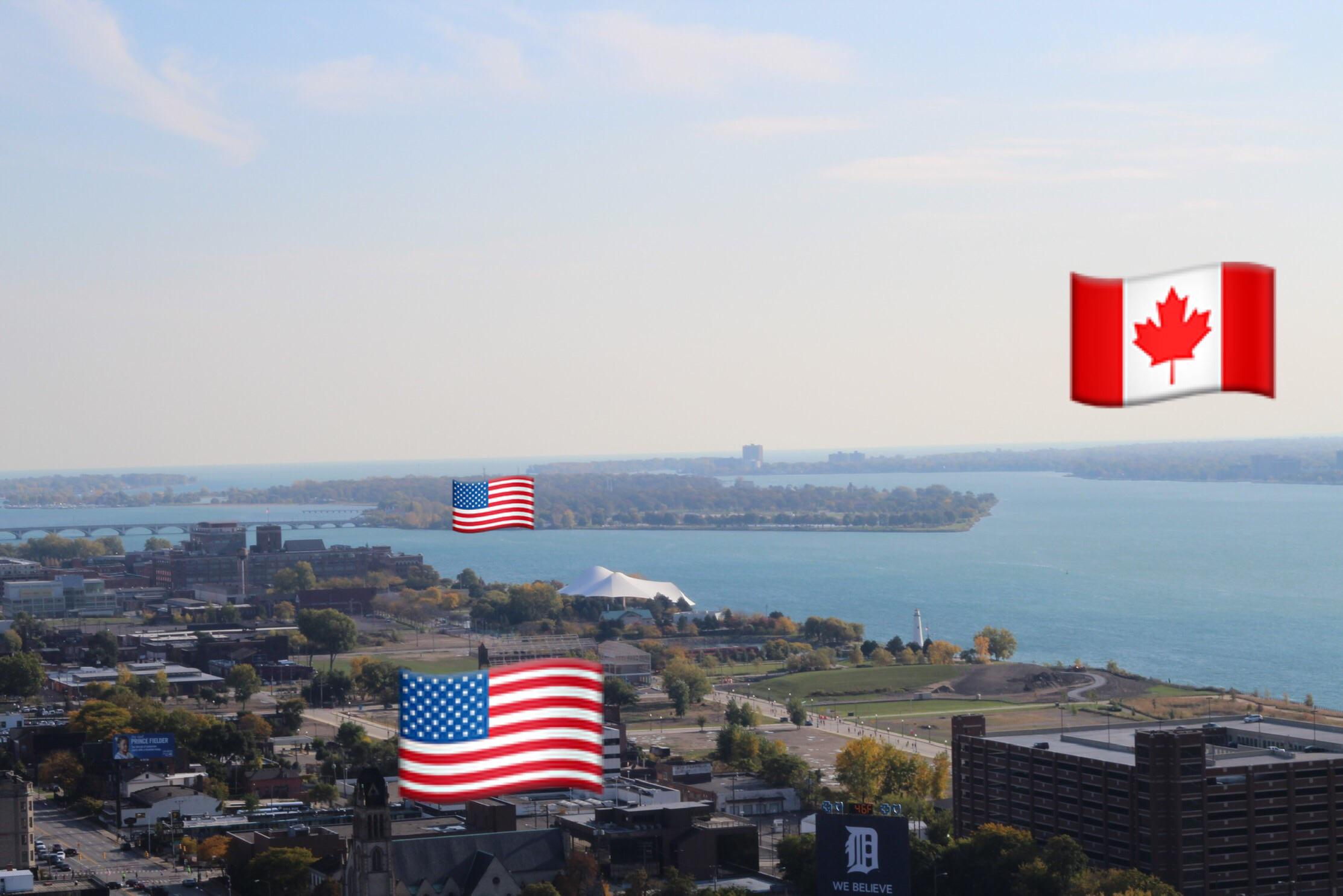 Detroit (US)/Windsor (Canada) is only point along continental US