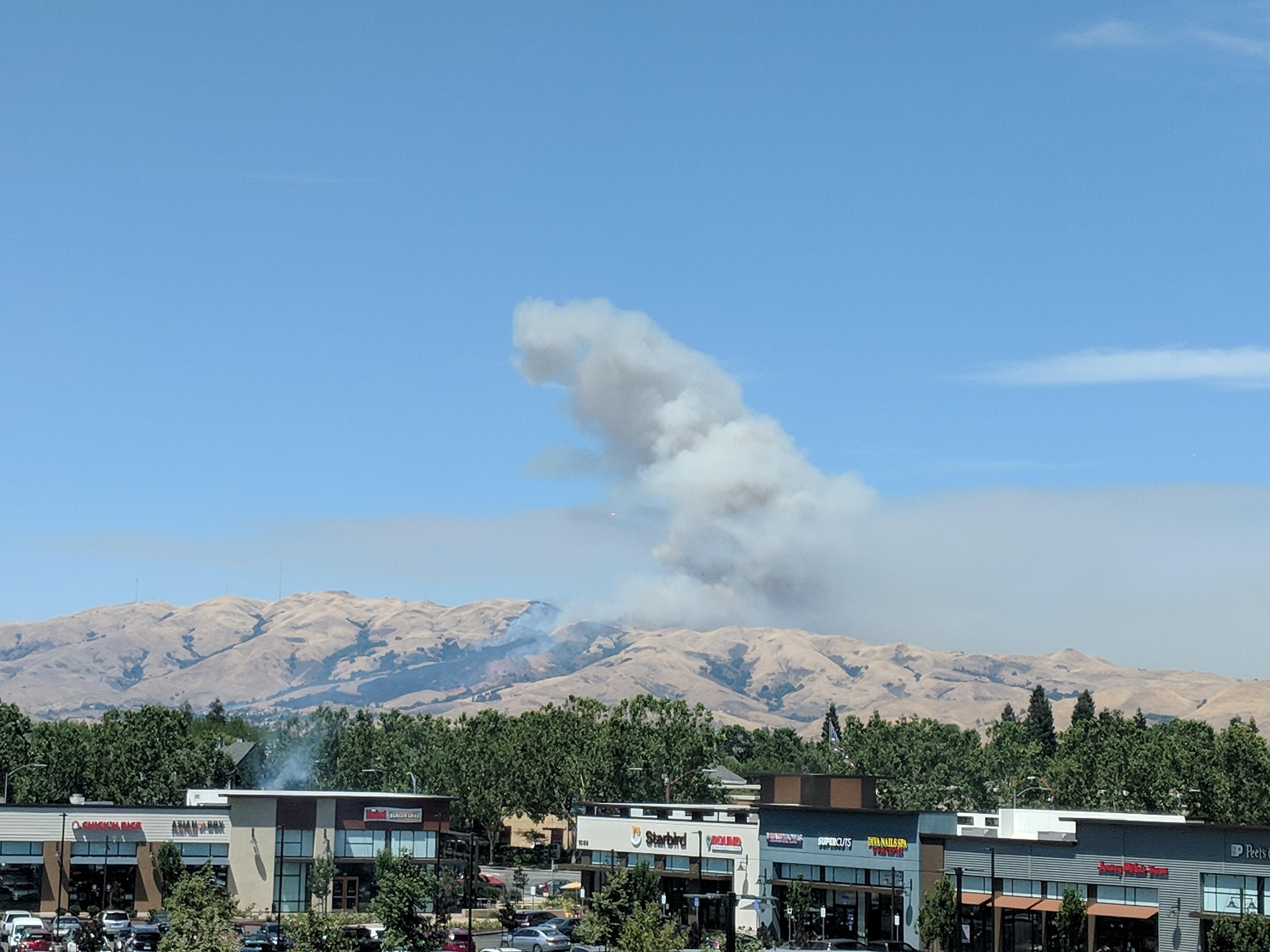 Fire in the mission peak area today. Saw firefighters trying to