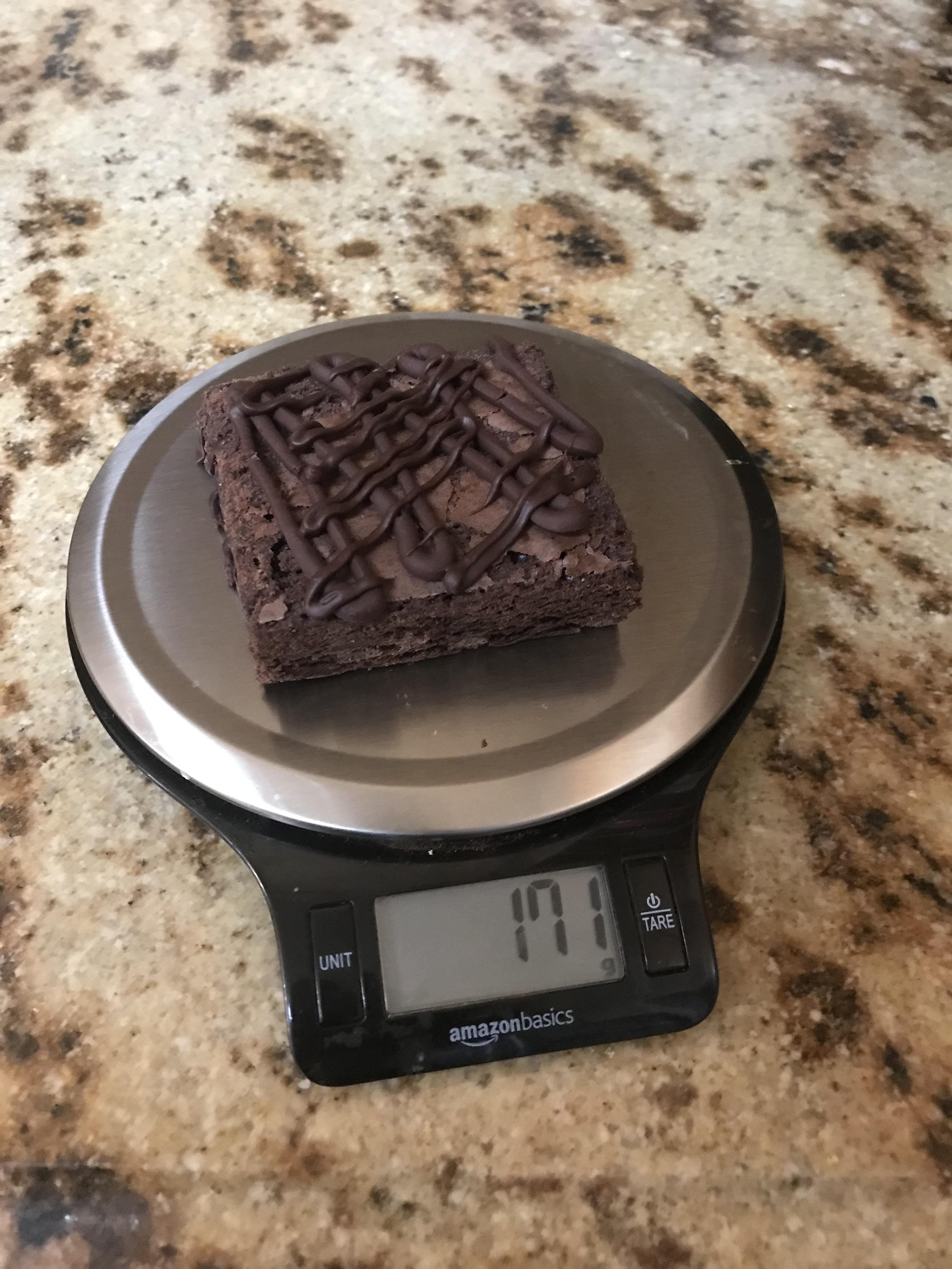 Any help on estimating the calories in this brownie? It’s 171 grams