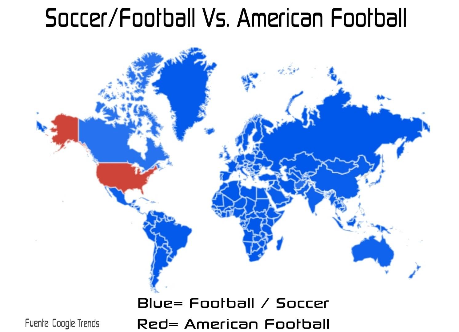 Football Soccer Vs. American Football r/MapPorn