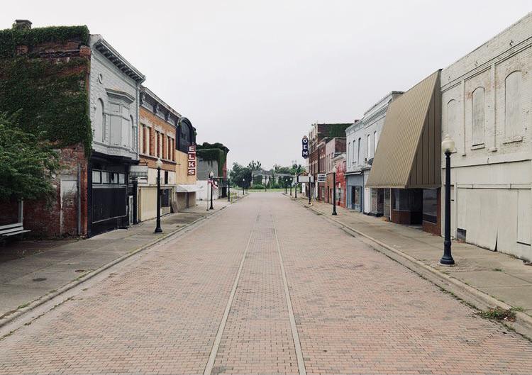 The grim remains of Cairo’s businesses and trolley system, southern