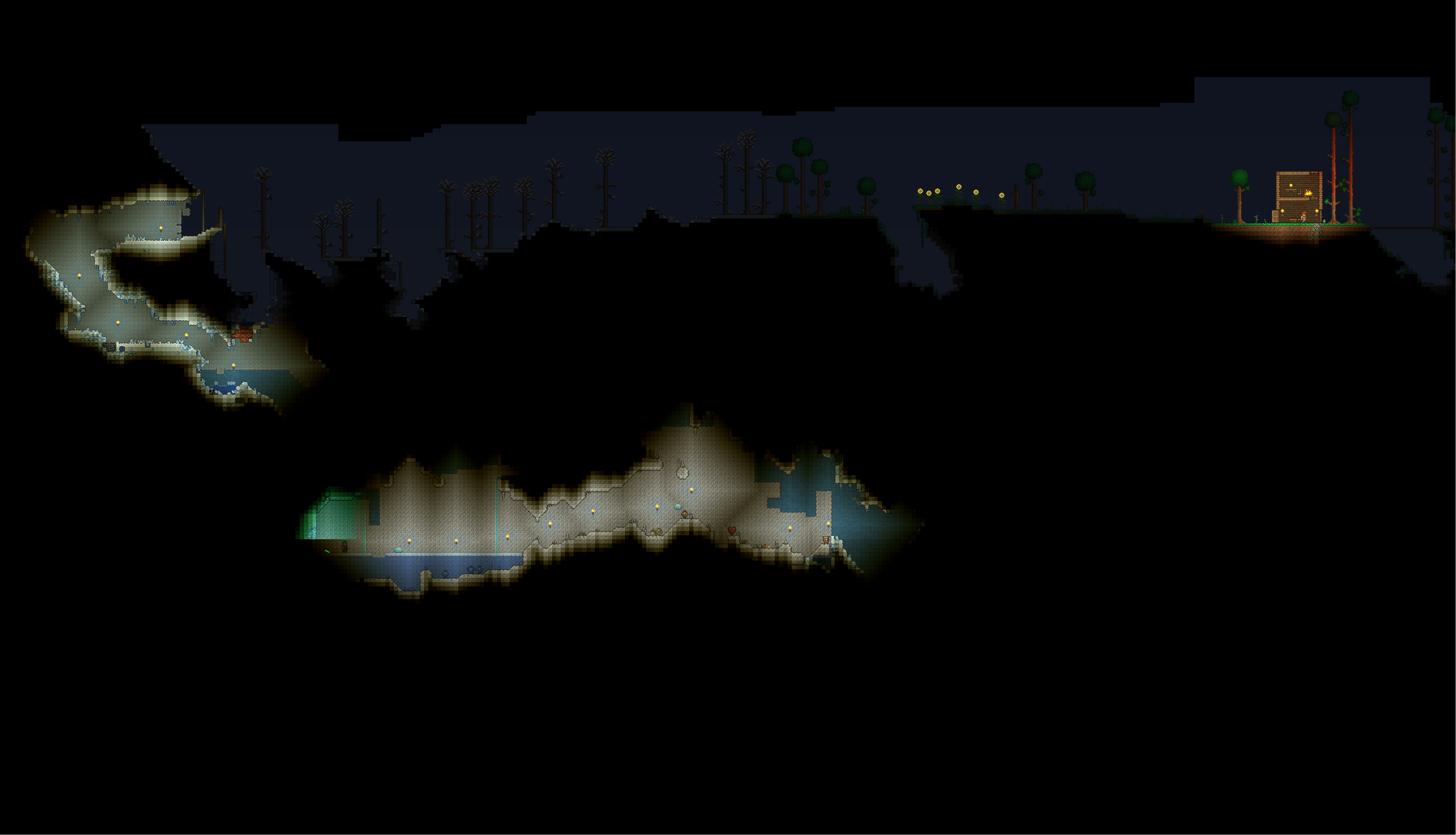 Never seen a marble biome this close to surface! r/Terraria