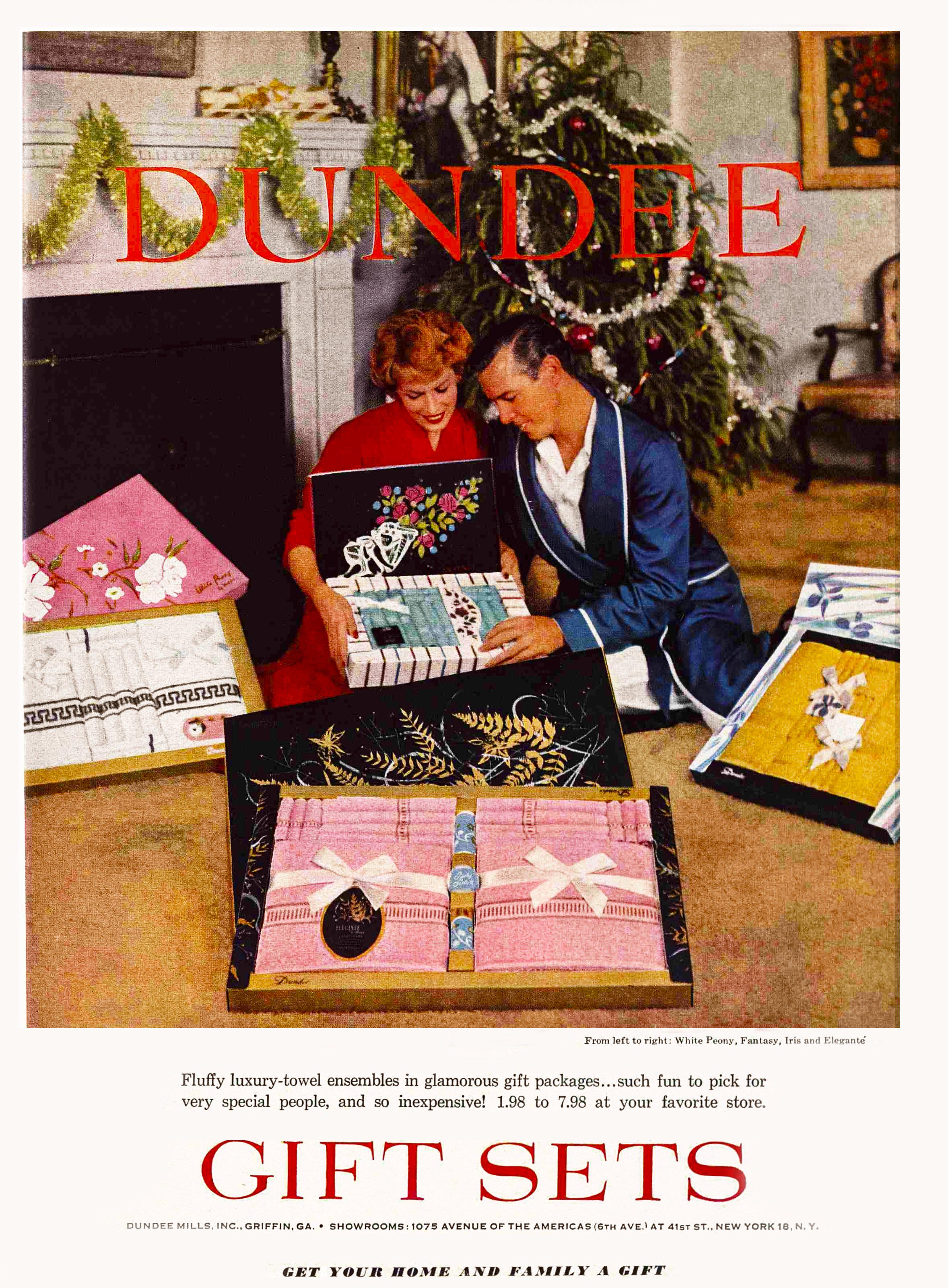 Dundee Towel Gift Sets, 1958 r/vintageads